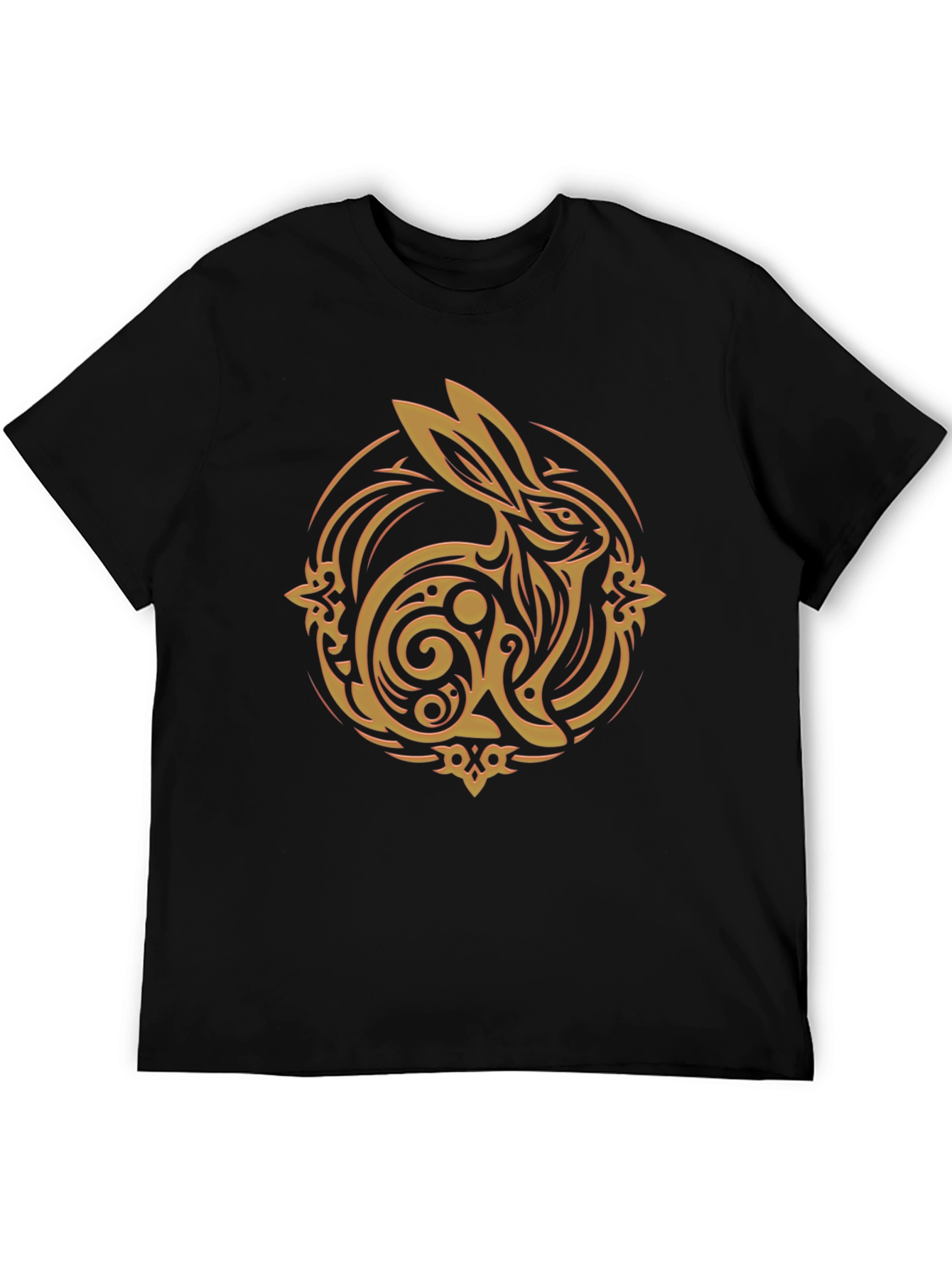 Rabbit Graphic Black T-Shirt