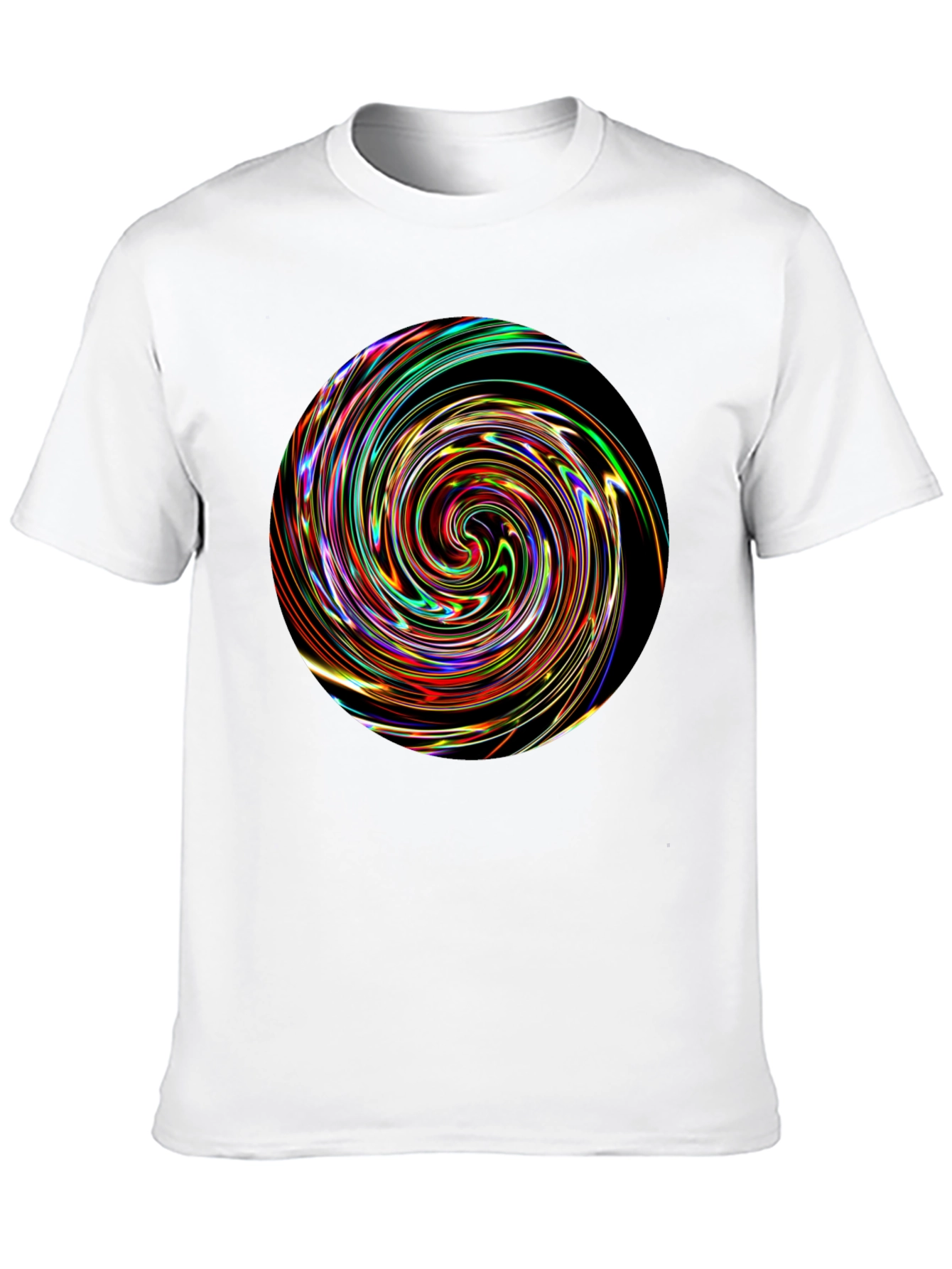 Vortex Swirl Graphic Black T-Shirt