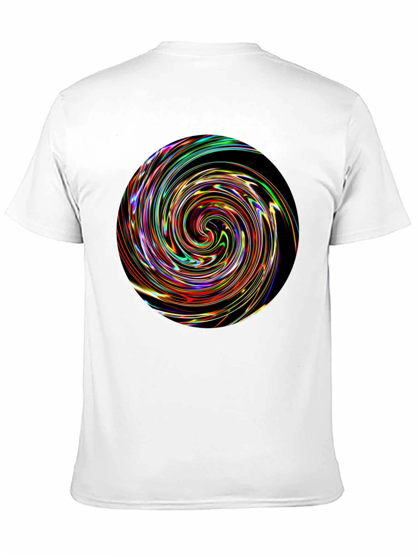 Vortex Swirl Graphic Black T-Shirt