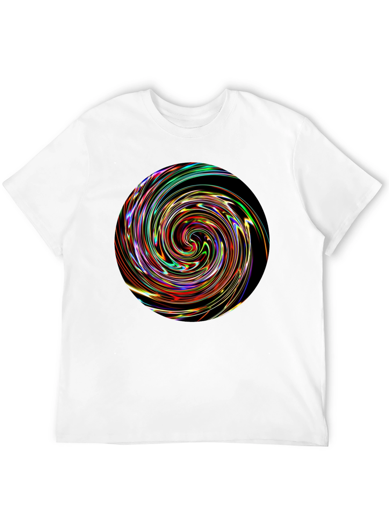 Vortex Swirl Graphic Black T-Shirt