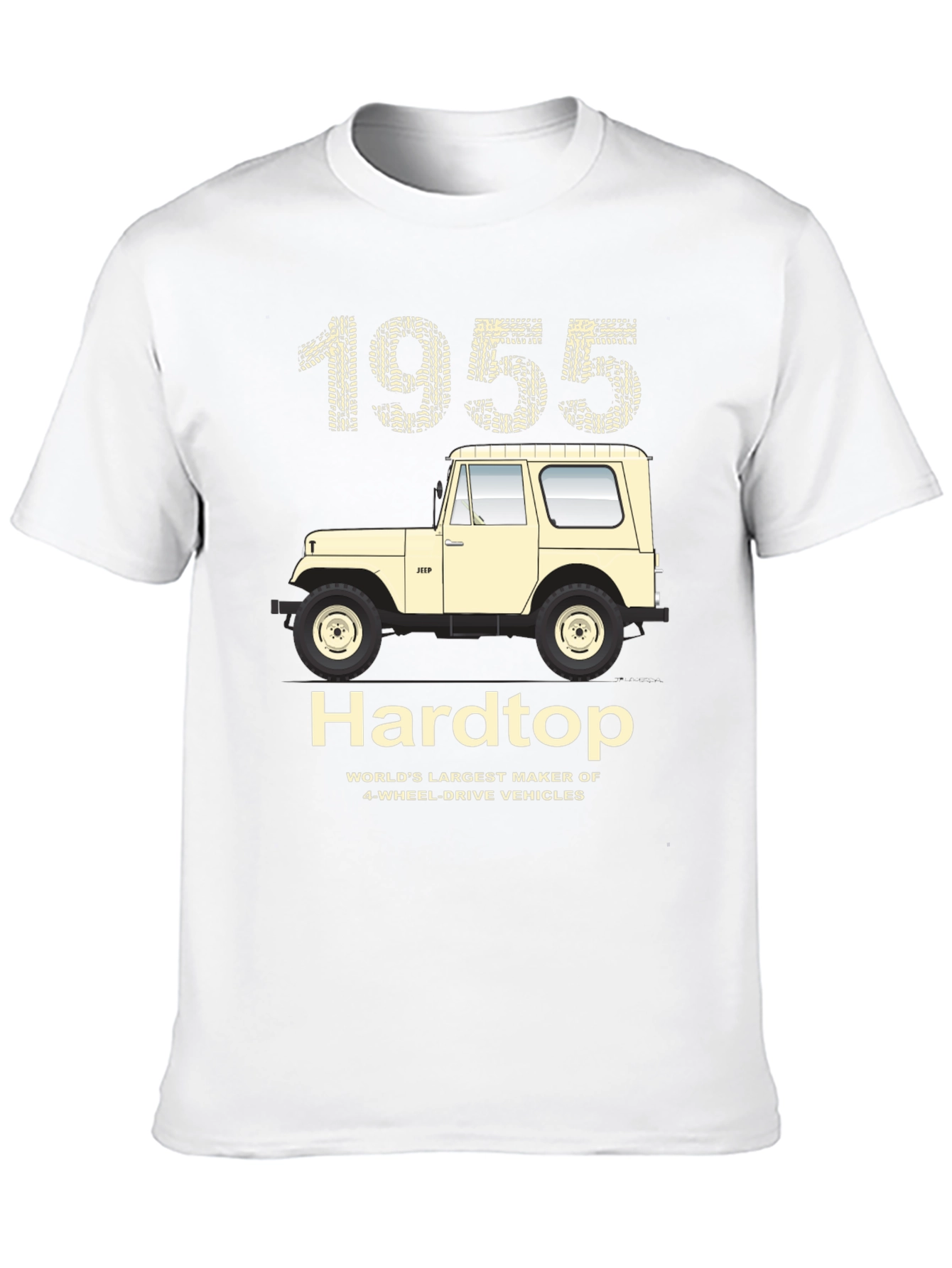 1955 Jeep Hardtop T-Shirt - 4-Wheel Drive Vehicle Tee