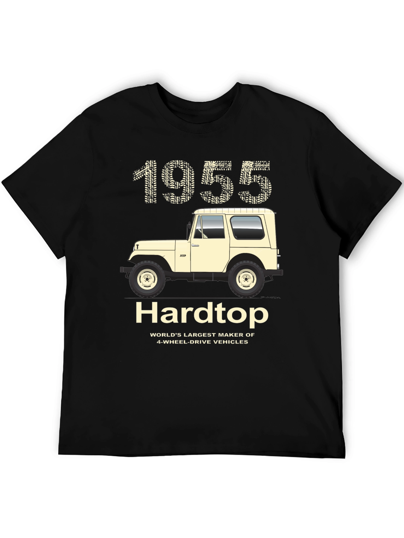 1955 Jeep Hardtop T-Shirt - 4-Wheel Drive Vehicle Tee