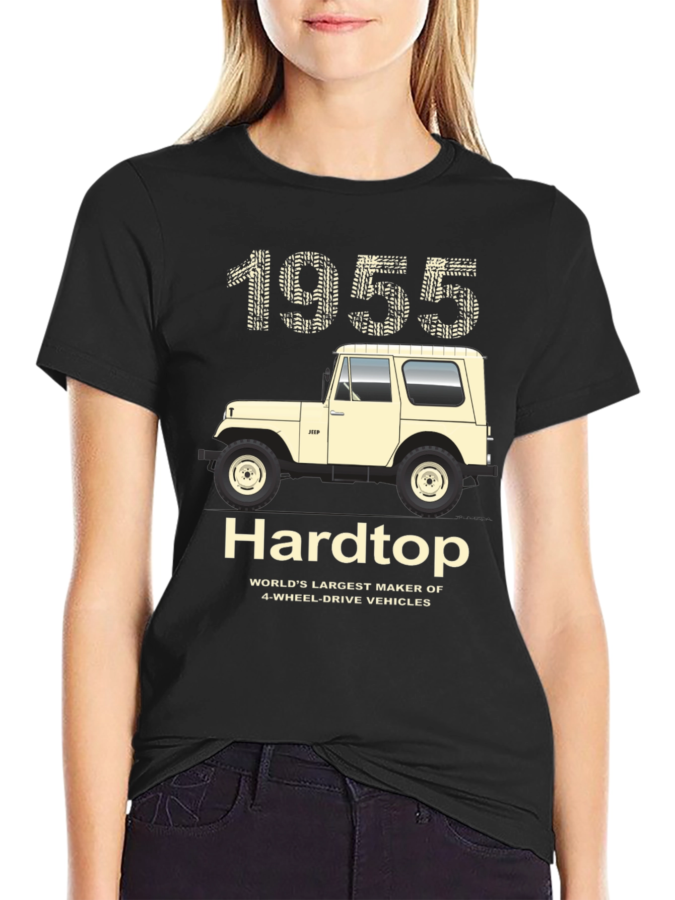 1955 Jeep Hardtop T-Shirt - 4-Wheel Drive Vehicle Tee