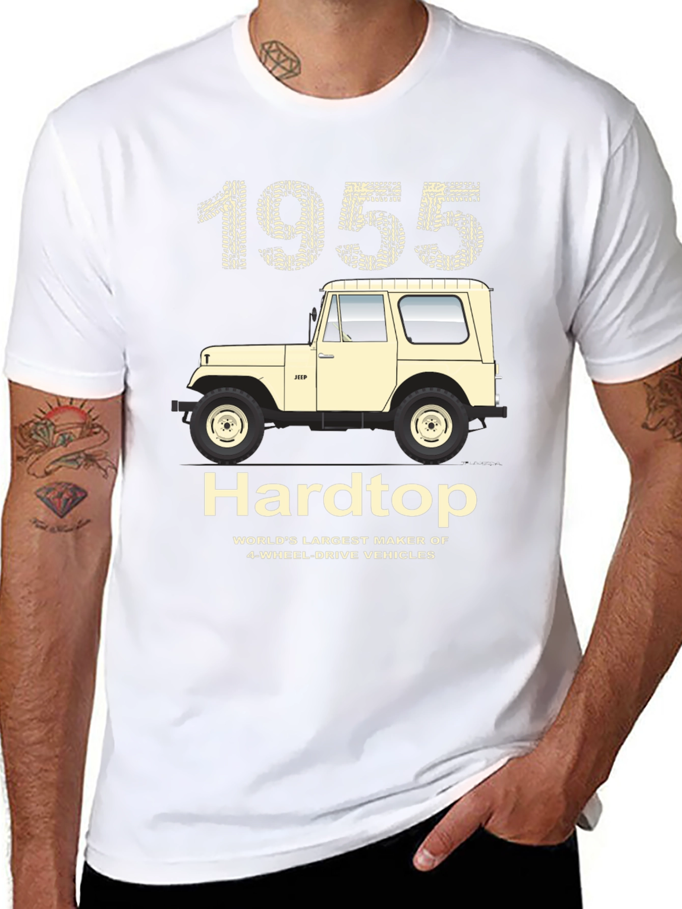 1955 Jeep Hardtop T-Shirt - 4-Wheel Drive Vehicle Tee