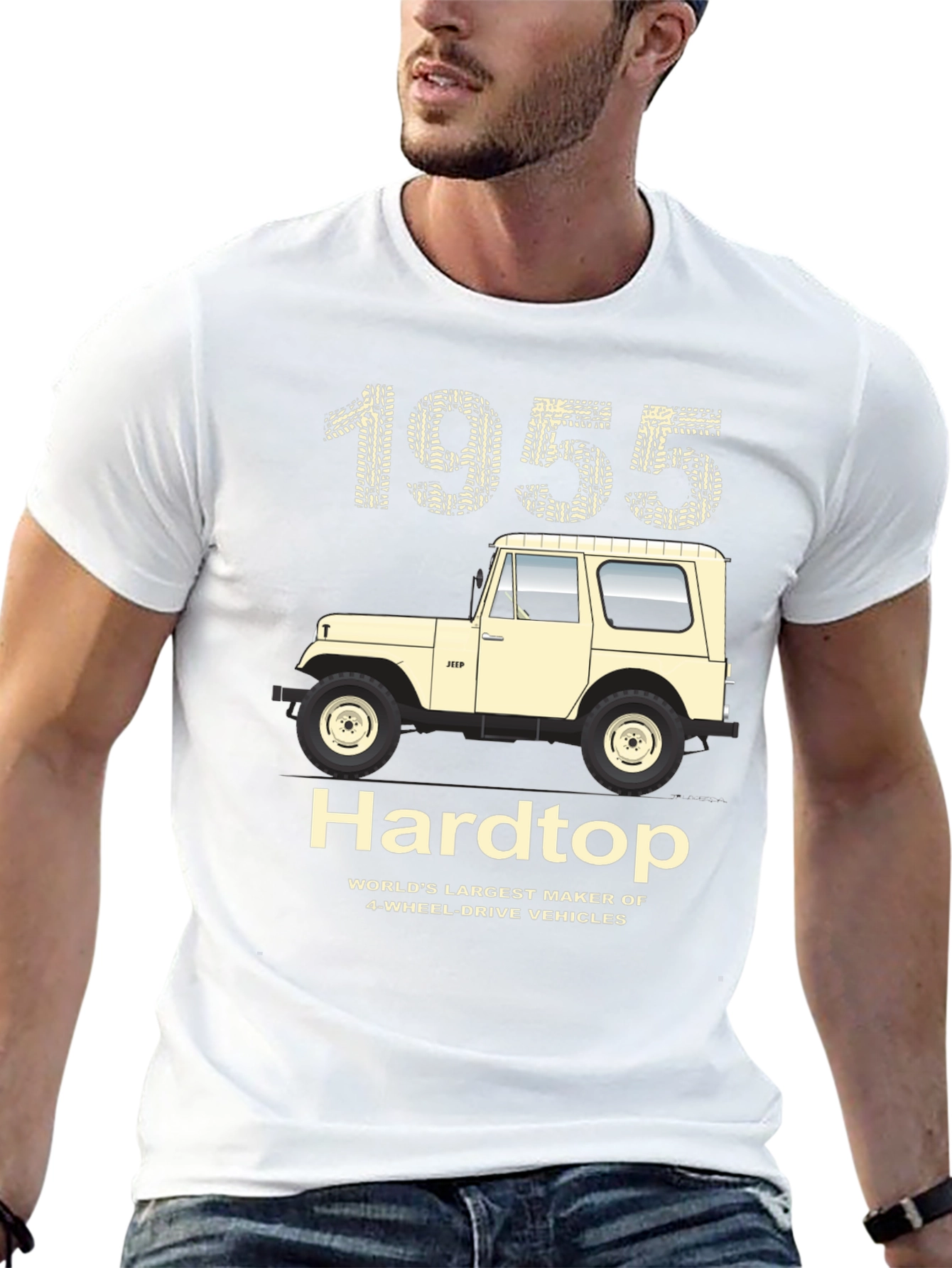 1955 Jeep Hardtop T-Shirt - 4-Wheel Drive Vehicle Tee