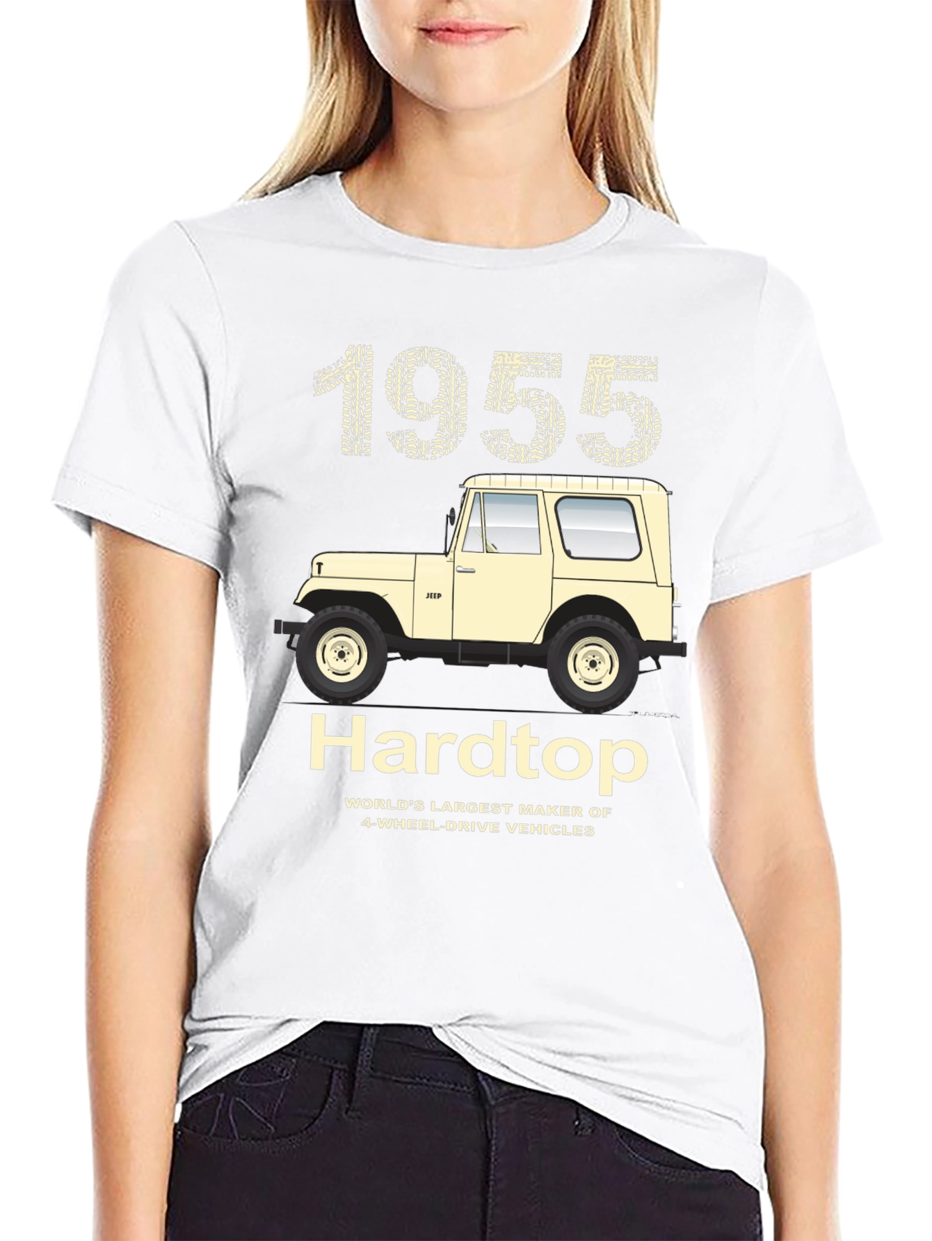 1955 Jeep Hardtop T-Shirt - 4-Wheel Drive Vehicle Tee