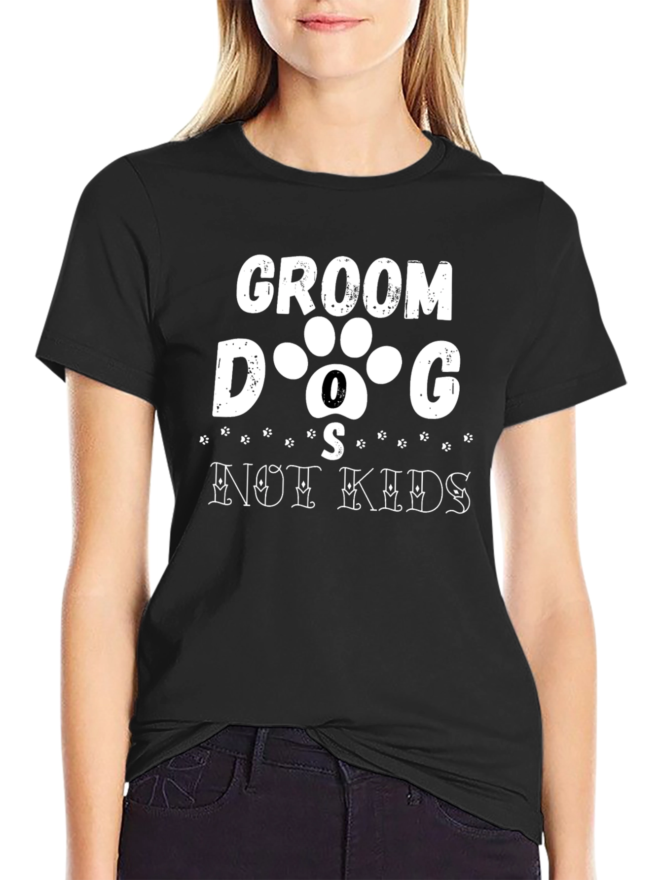 Groom Dogs Not Kids Graphic Tee