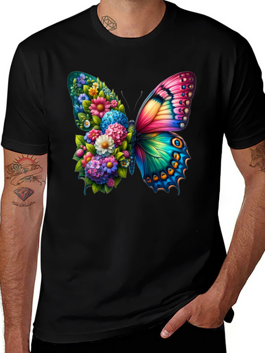 Floral Butterfly Graphic Tee - Stylish & Unique