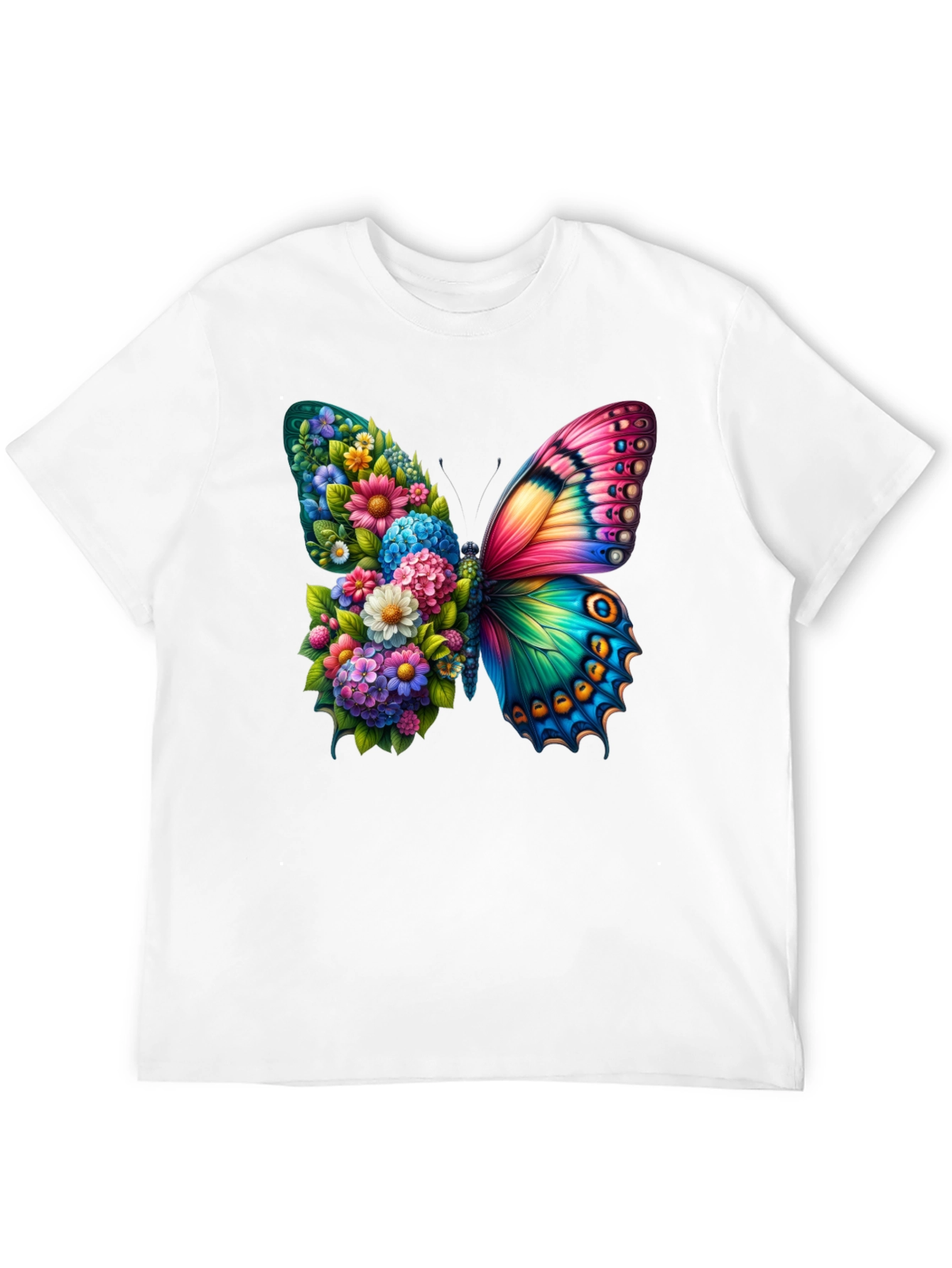 Floral Butterfly Graphic Tee - Stylish & Unique