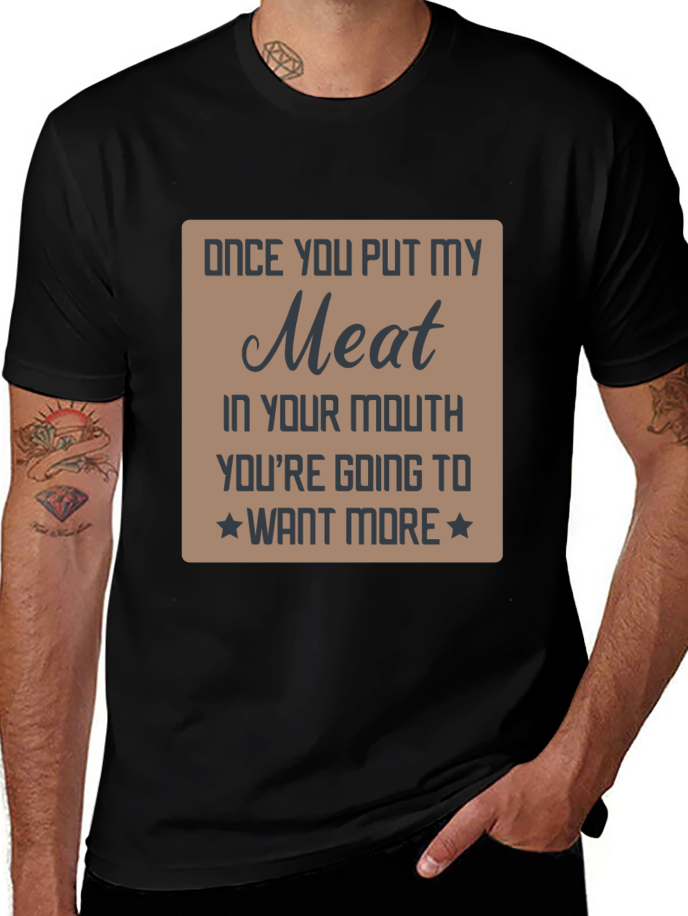 Funny Meat Graphic Novelty T-Shirt