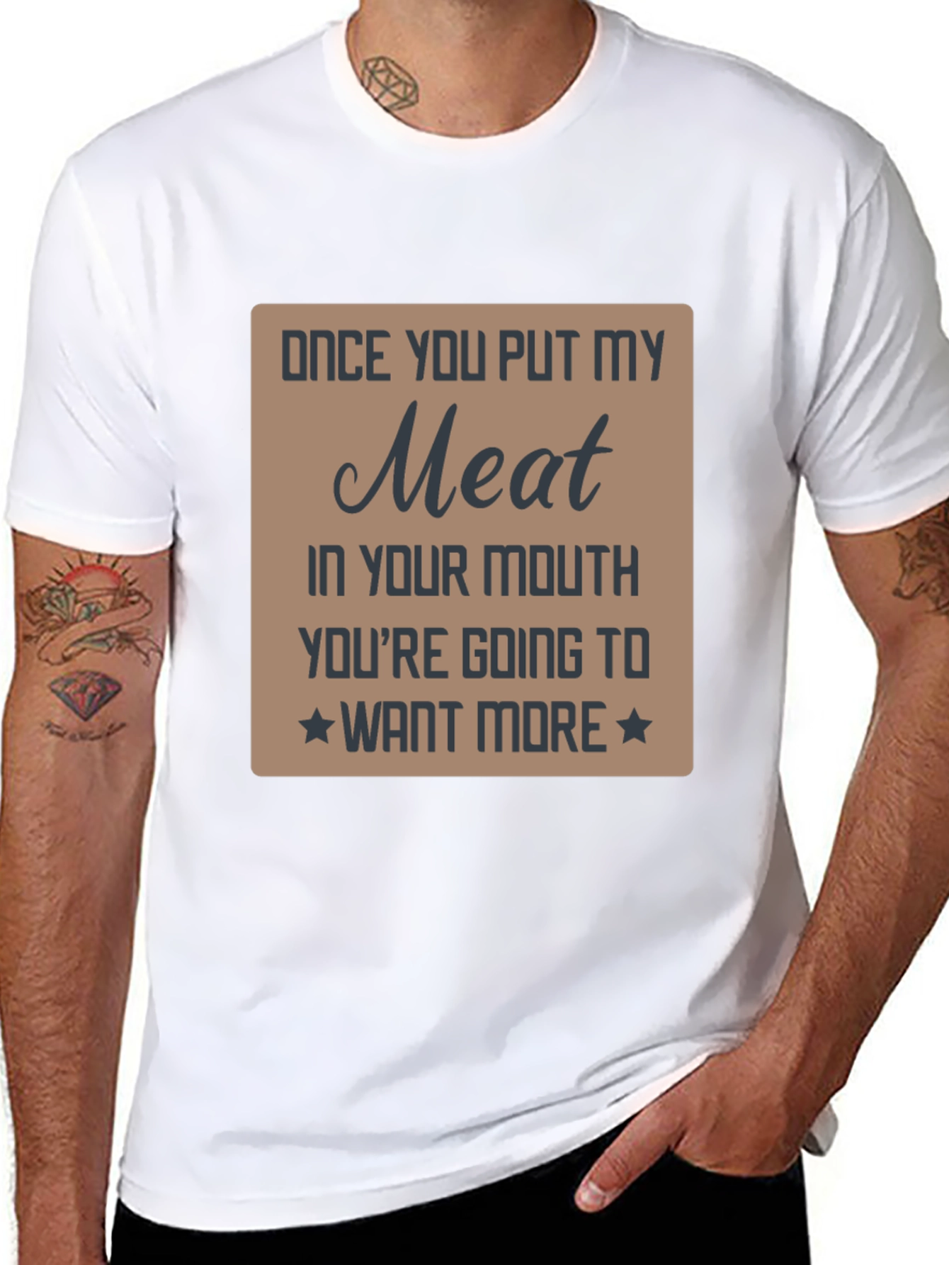 Funny Meat Graphic Novelty T-Shirt
