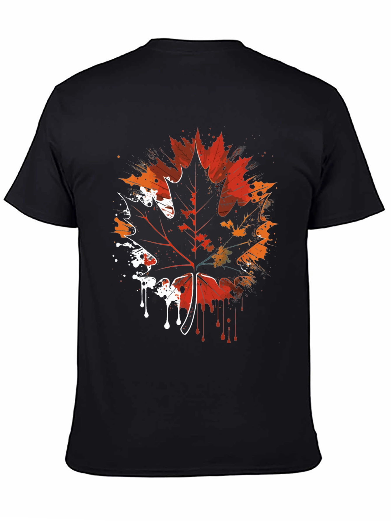 Maple Leaf Graphic Tee - Artistic Fall Design