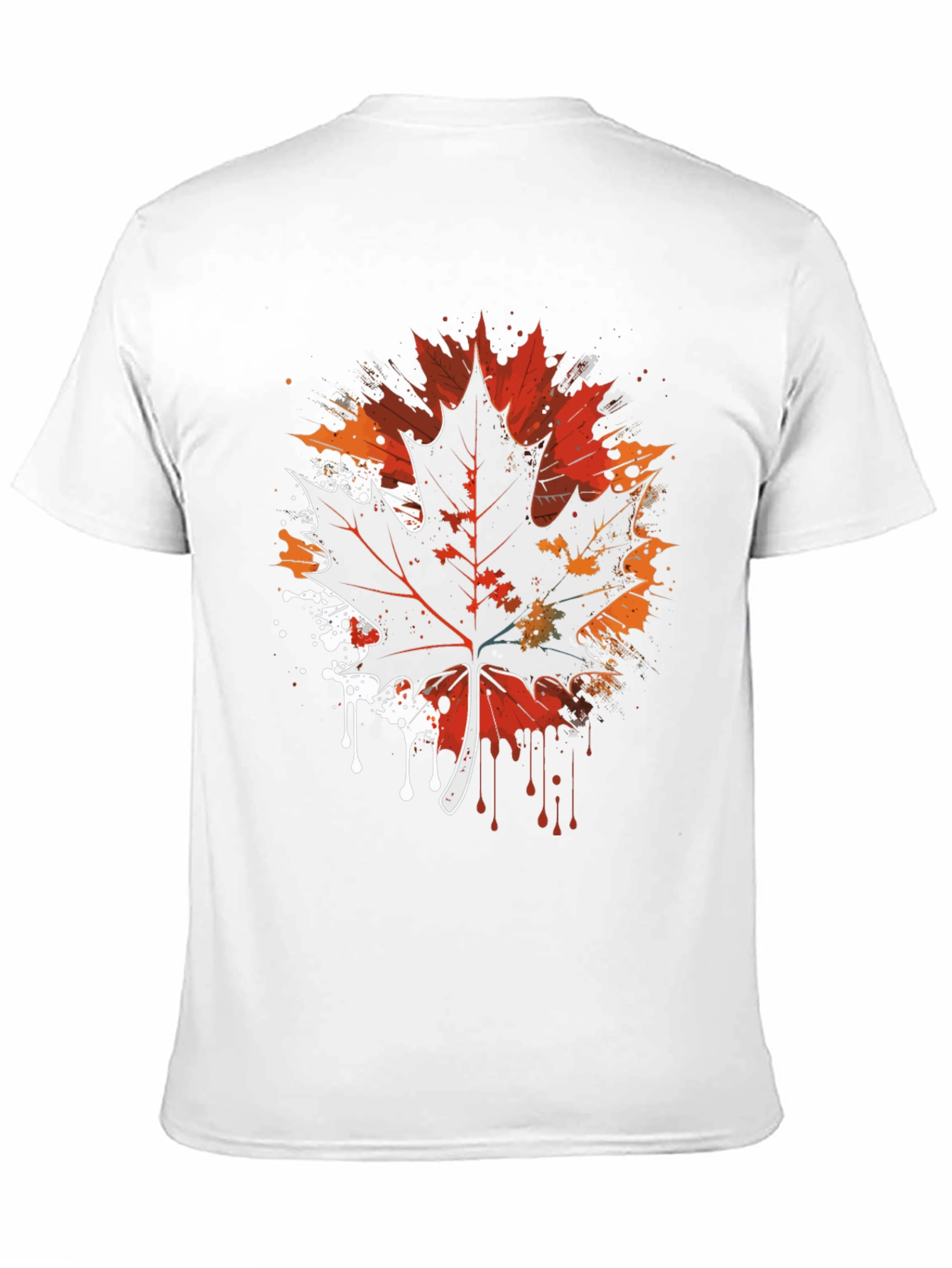 Maple Leaf Graphic Tee - Artistic Fall Design