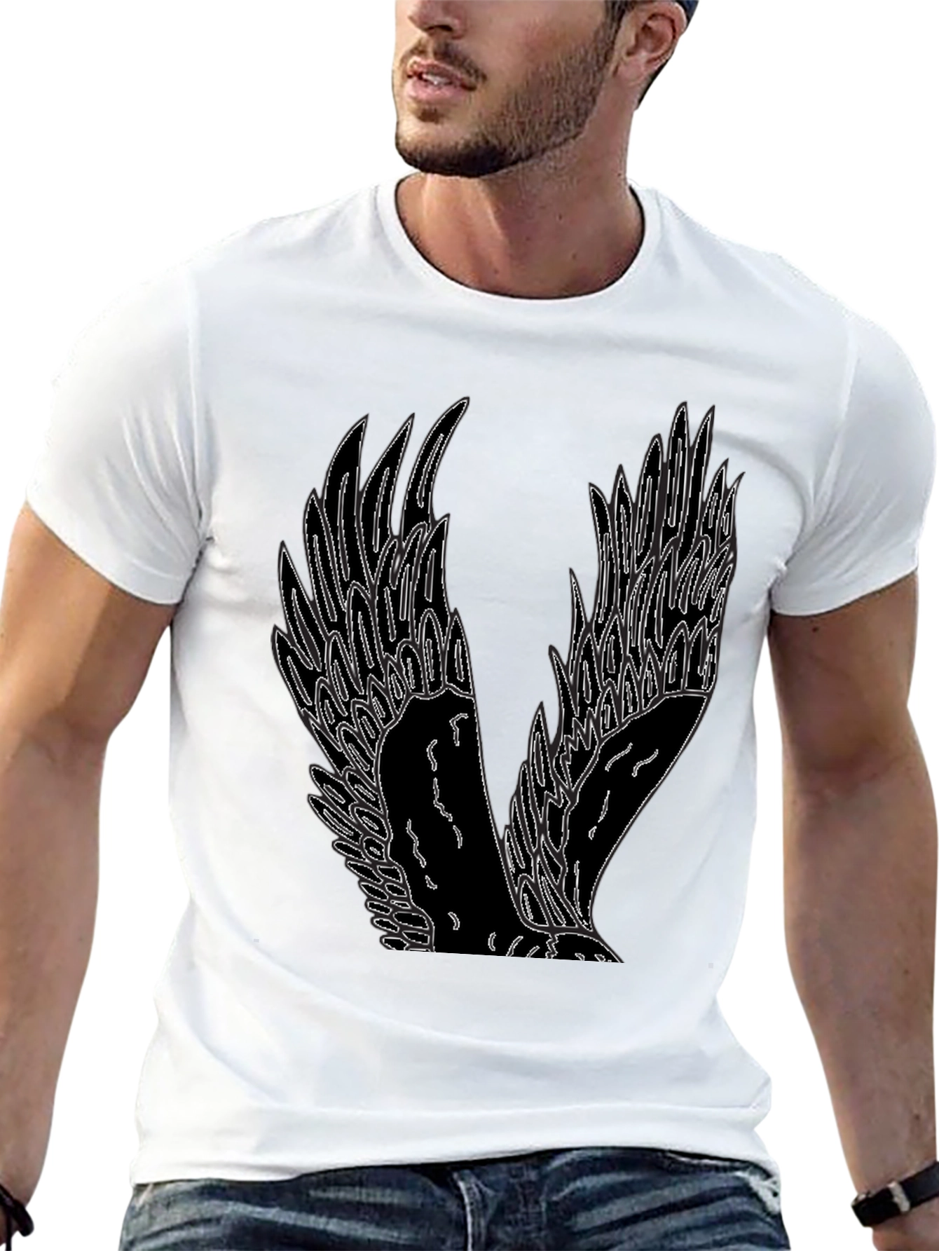 Winged Graphic Tee - Mens Black T-Shirt