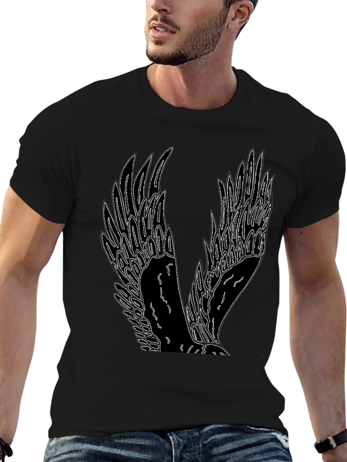 Winged Graphic Tee - Mens Black T-Shirt