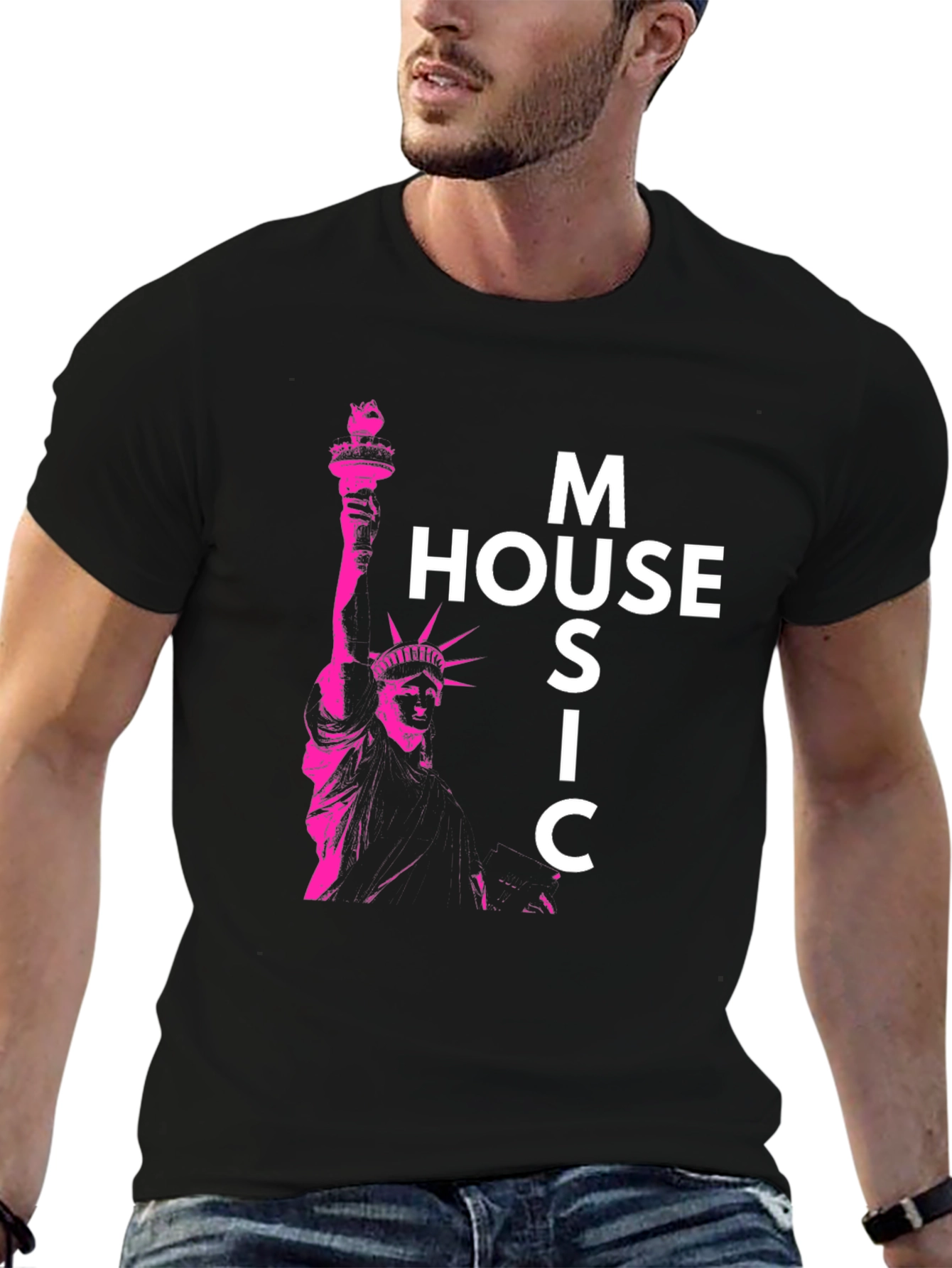 Statue of Liberty Music Graphic T-Shirt