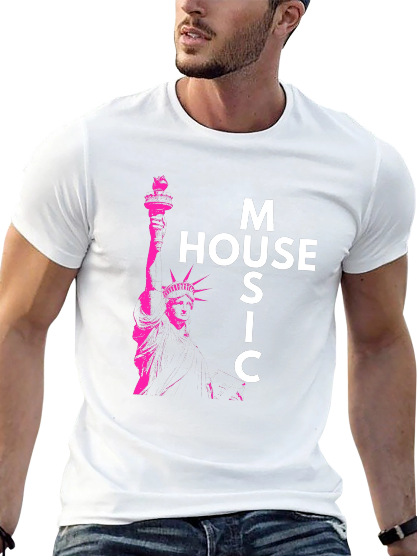 Statue of Liberty Music Graphic T-Shirt