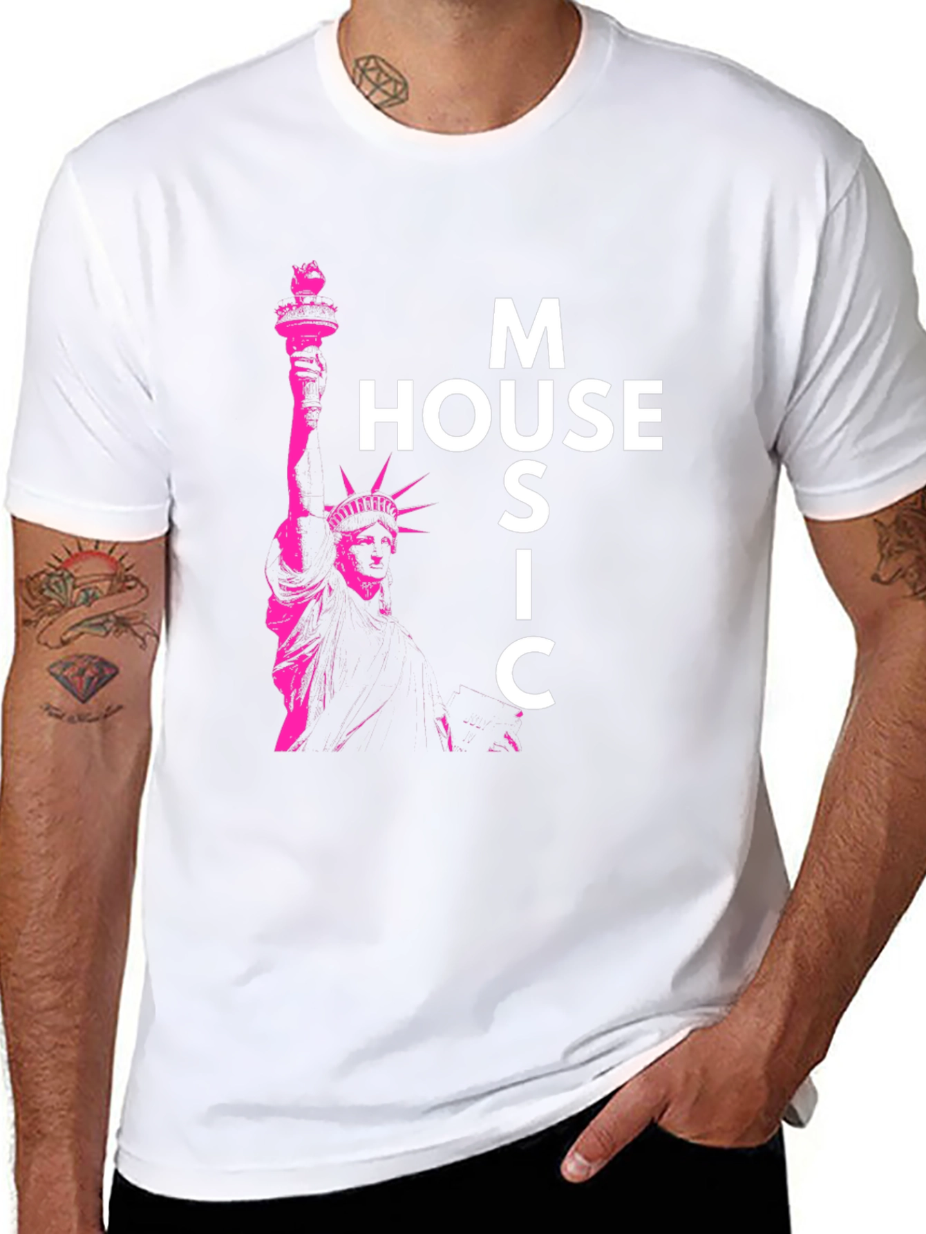 Statue of Liberty Music Graphic T-Shirt