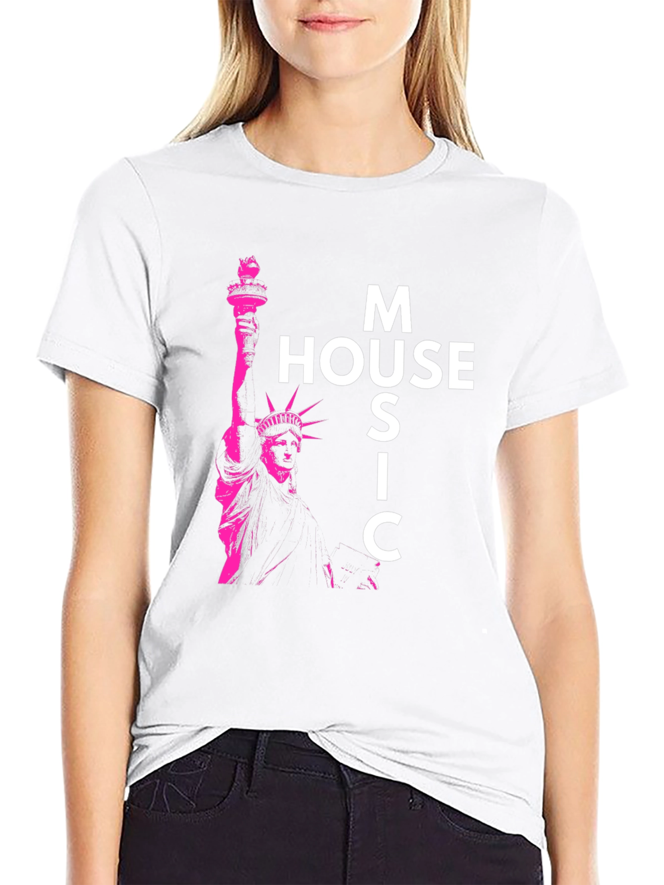 Statue of Liberty Music Graphic T-Shirt