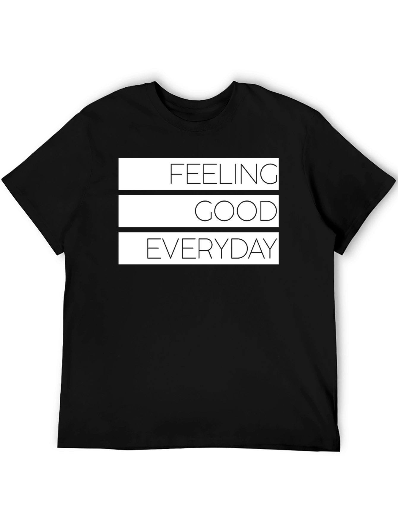 Feeling Good Everyday Black Graphic Tee