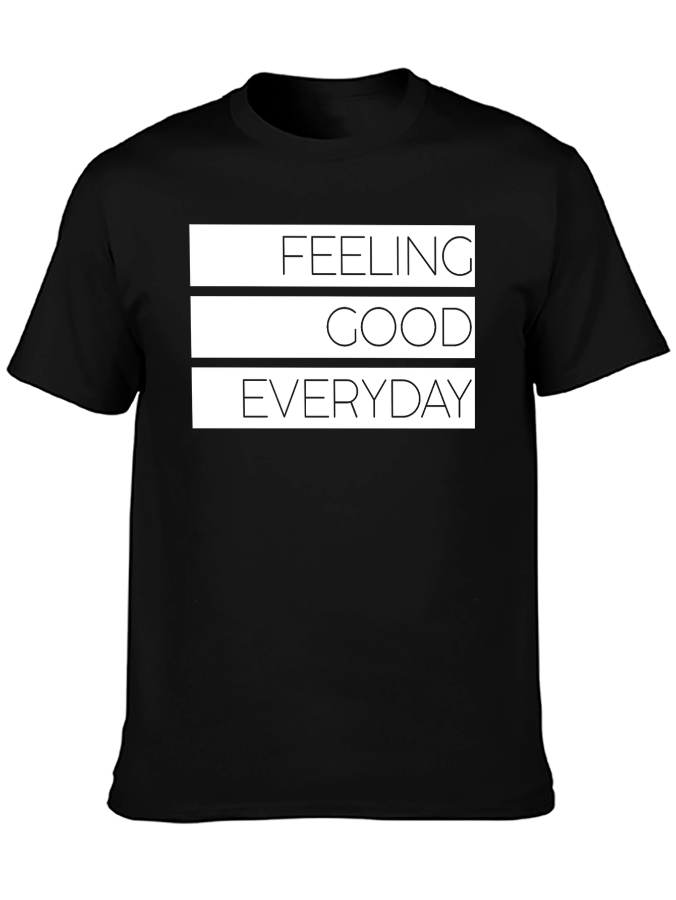 Feeling Good Everyday Black Graphic Tee