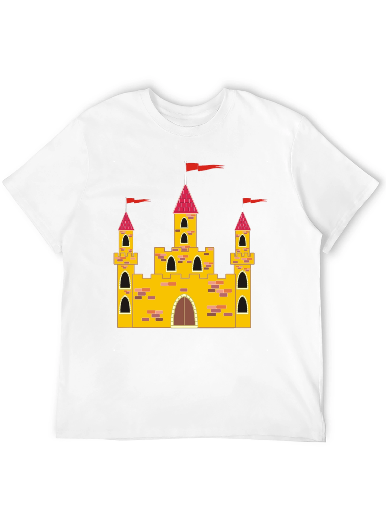 Castle Graphic Tee - Black Cotton T-Shirt