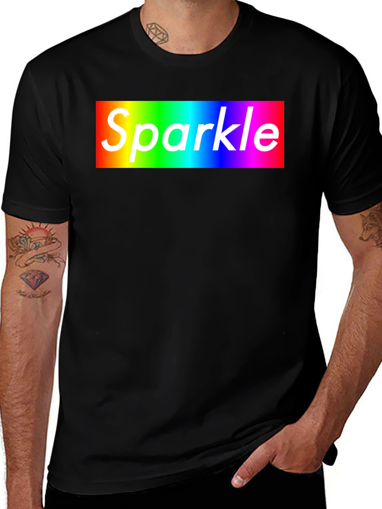 Rainbow Sparkle T-Shirt - Bold Graphic Tee