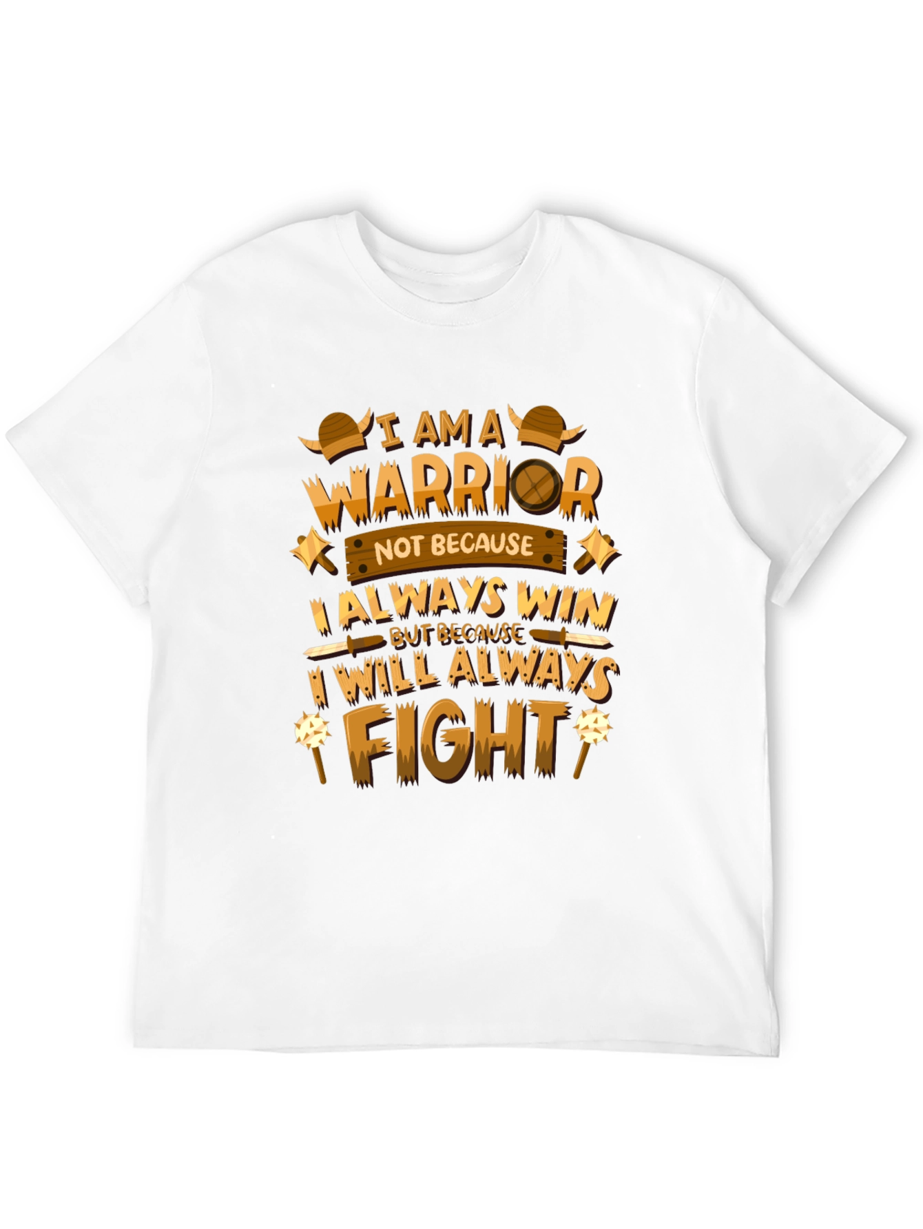 Warrior Quote Graphic Black T-Shirt