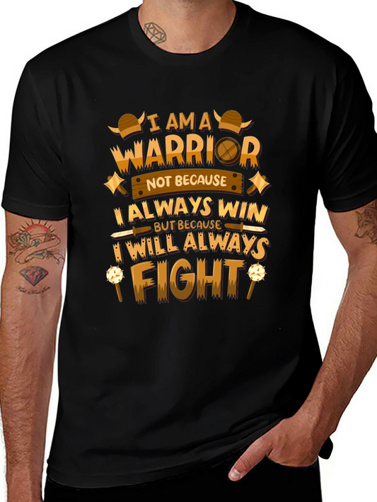Warrior Quote Graphic Black T-Shirt