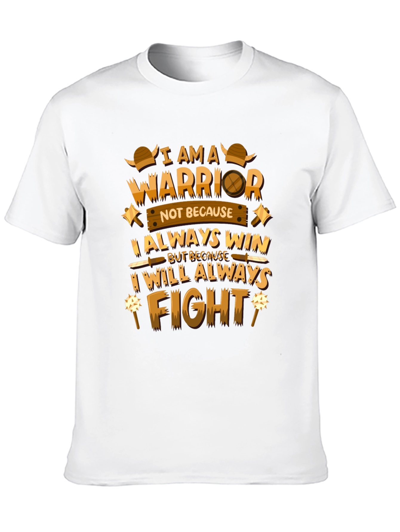 Warrior Quote Graphic Black T-Shirt
