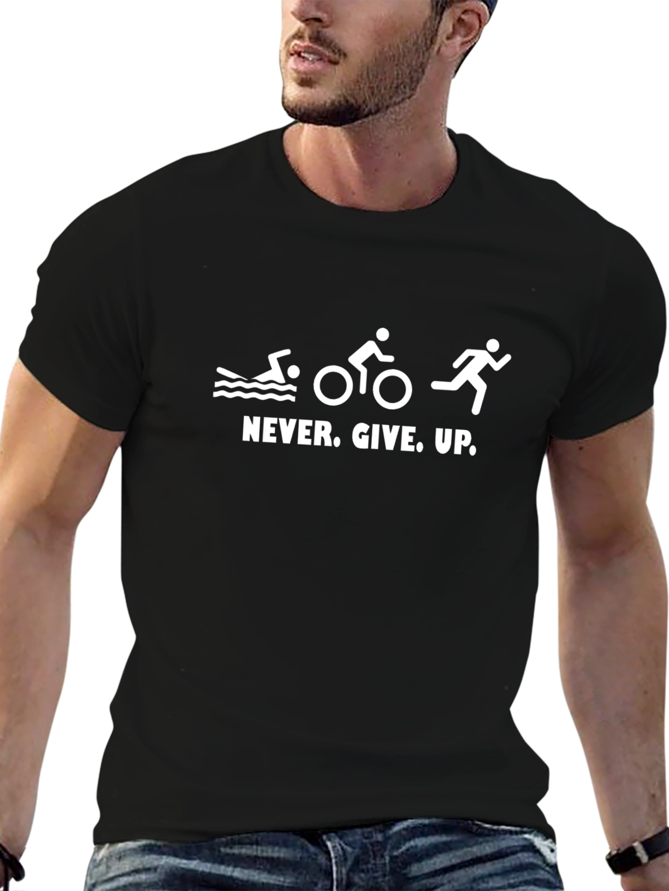 Triathlon Never Give Up T-Shirt