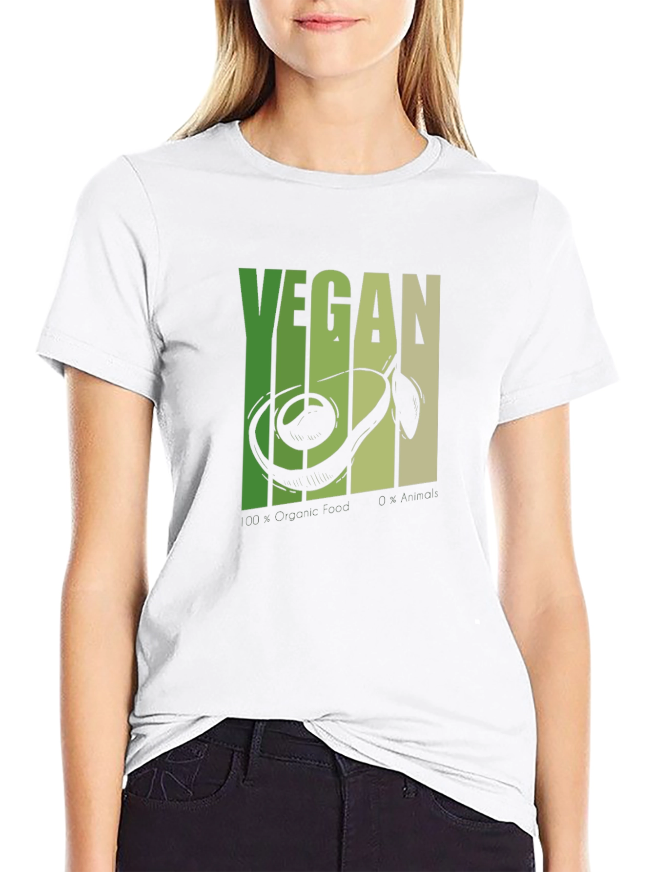 Vegan Avocado T-Shirt - Black Graphic Tee