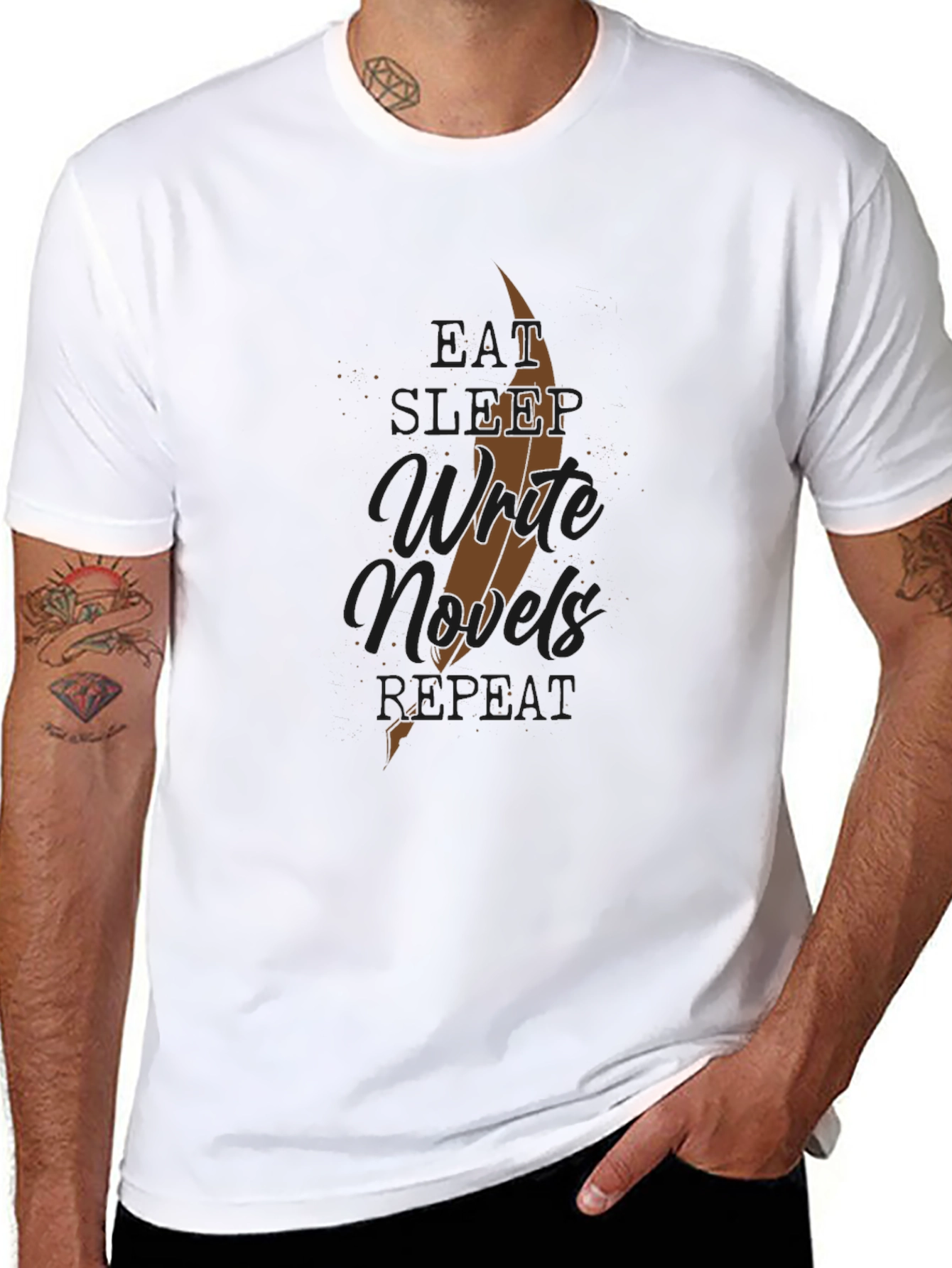 Eat Sleep Write Novels Repeat T-Shirt