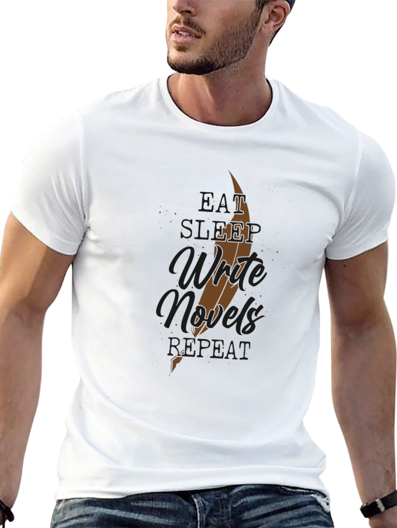 Eat Sleep Write Novels Repeat T-Shirt