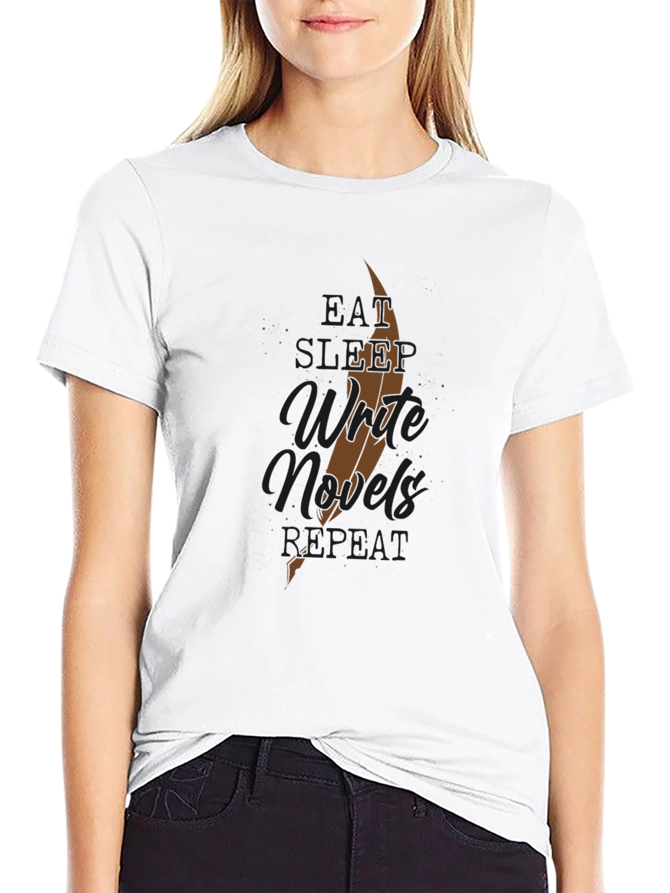 Eat Sleep Write Novels Repeat T-Shirt