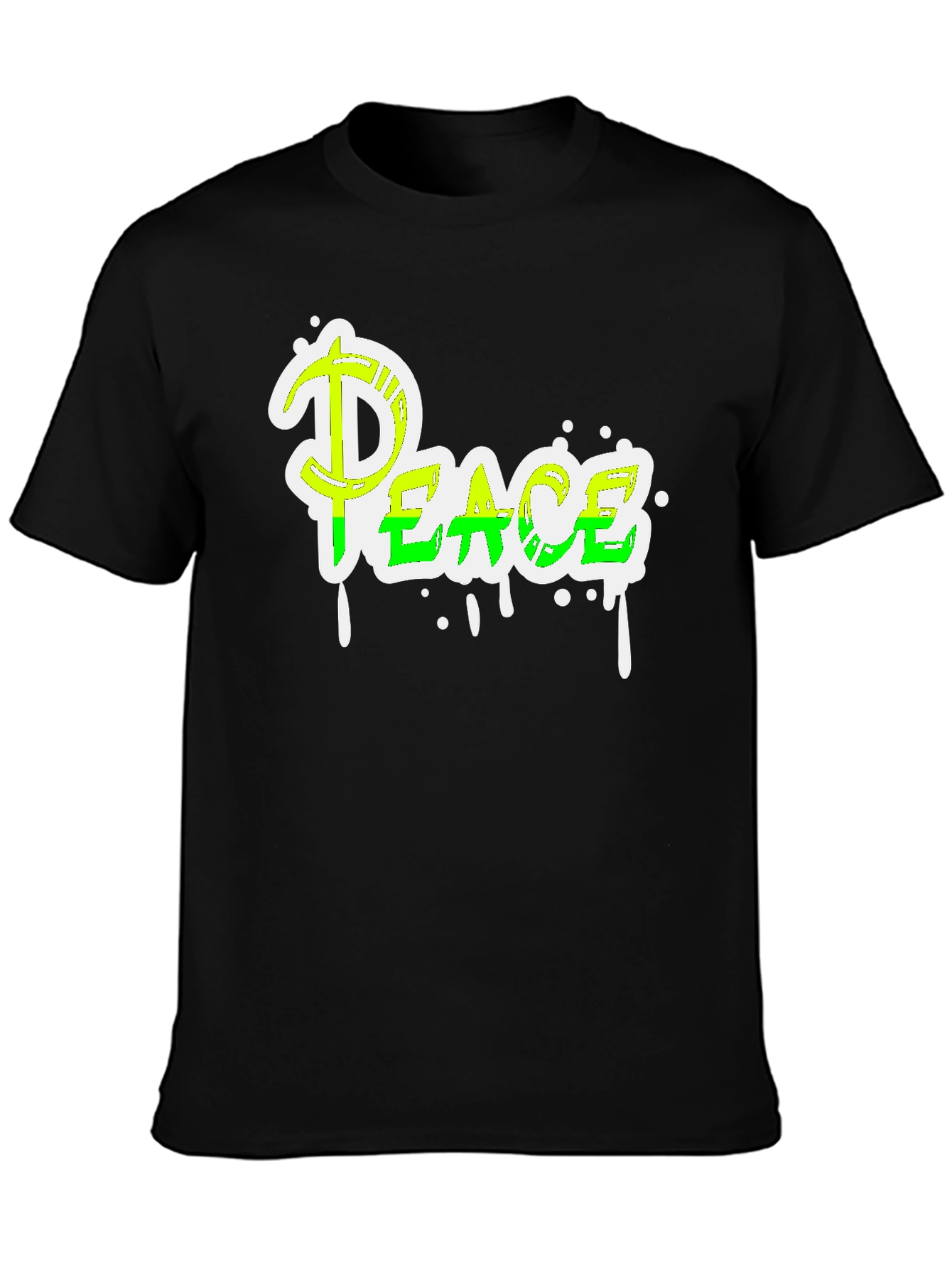 Peace Graphic Tee - Mens Black T-Shirt