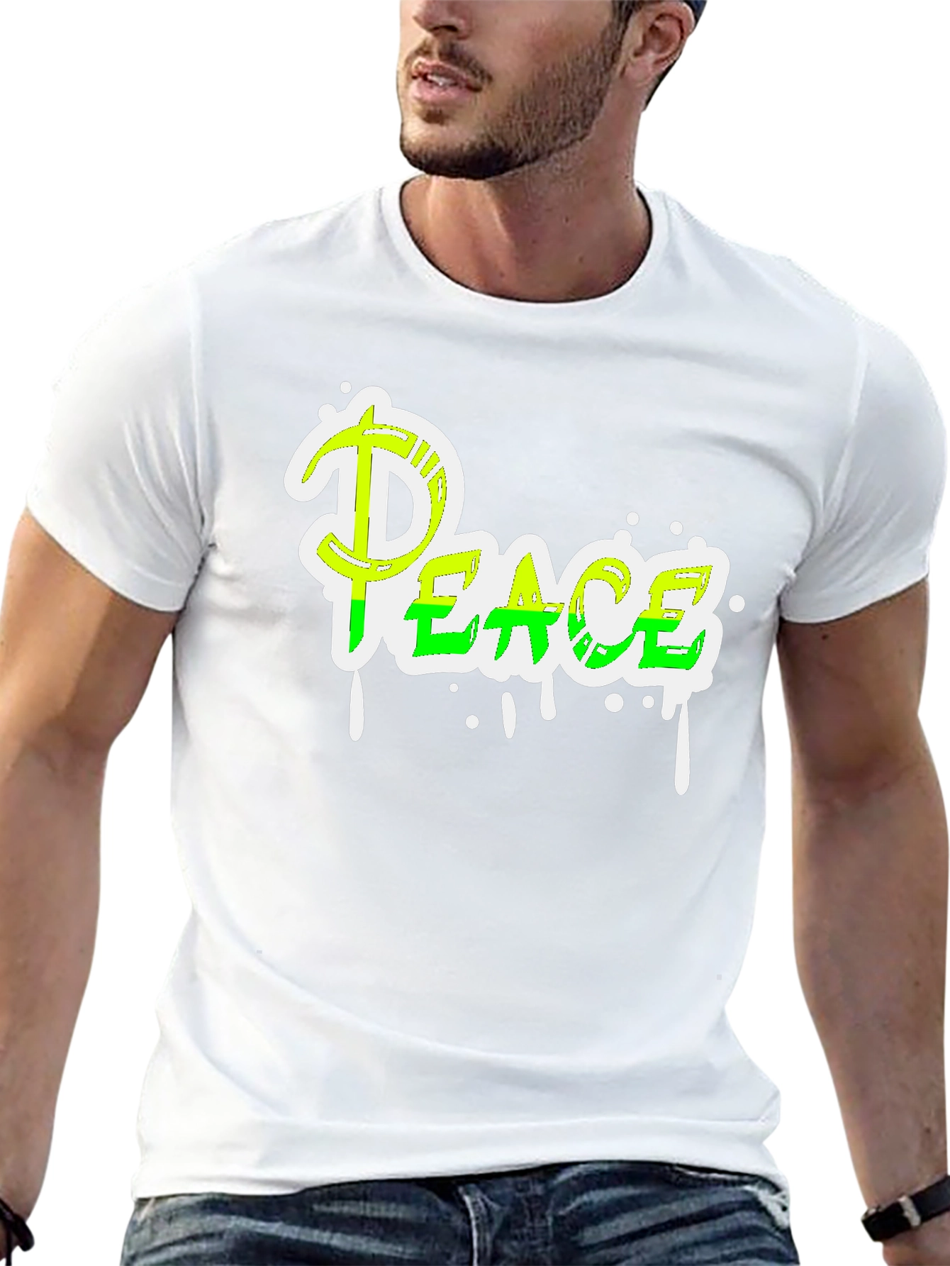 Peace Graphic Tee - Mens Black T-Shirt