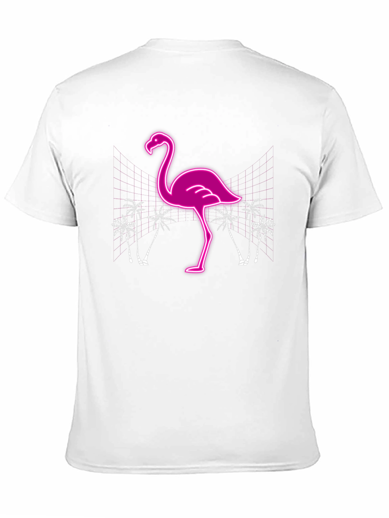 Neon Flamingo Graphic T-Shirt - Tropical Style
