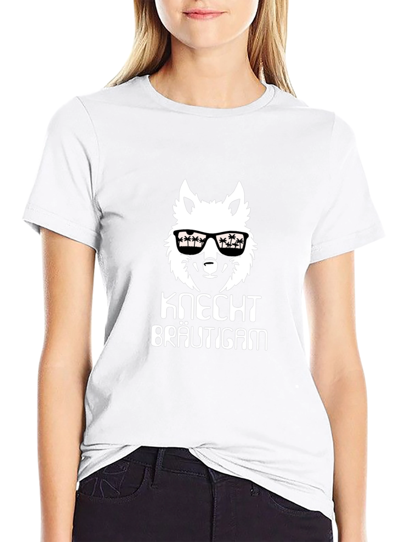 Knecht Bräutigam Wolf Graphic Black T-Shirt