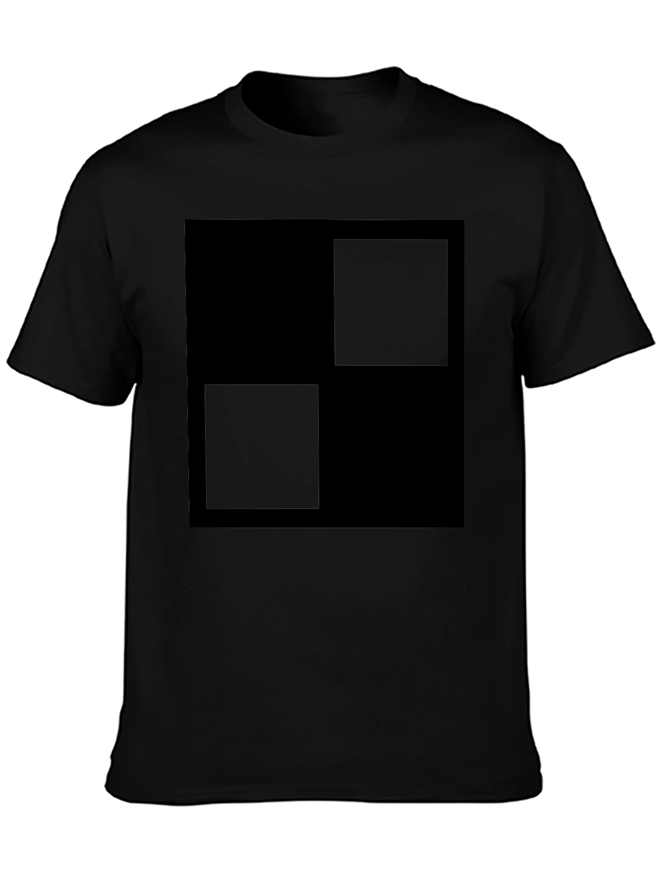 Modern Black Square Graphic T-Shirt