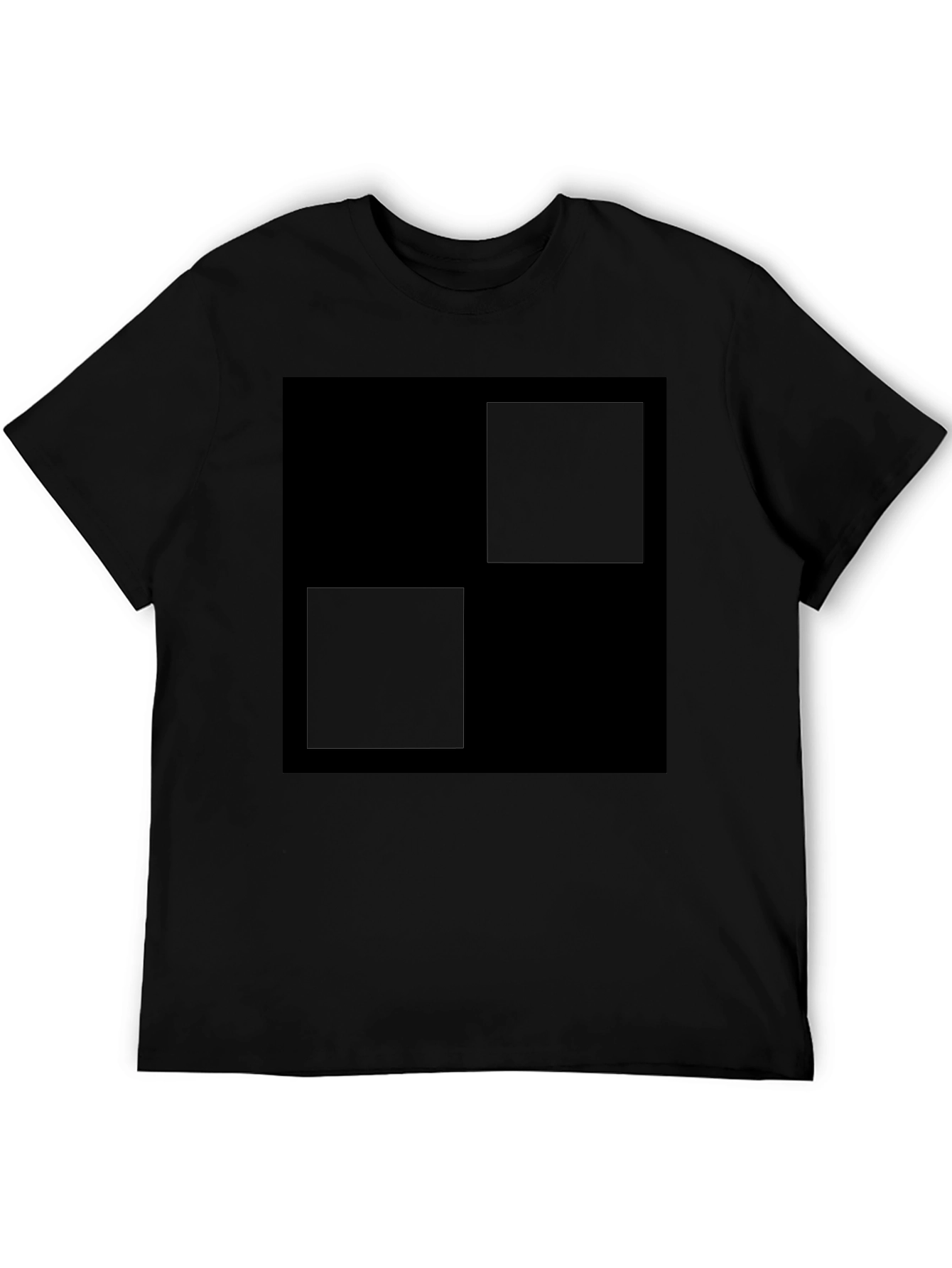 Modern Black Square Graphic T-Shirt