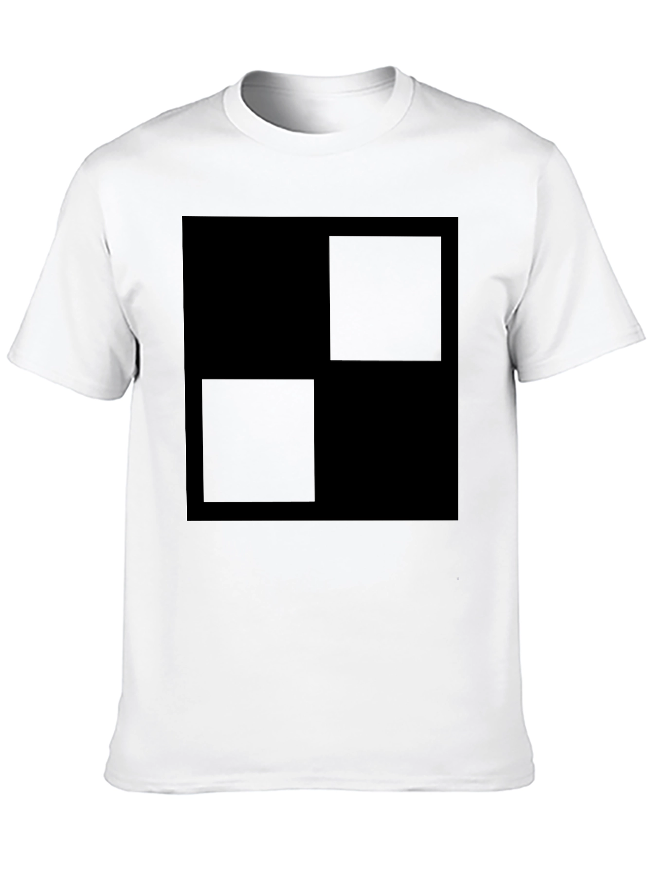 Modern Black Square Graphic T-Shirt