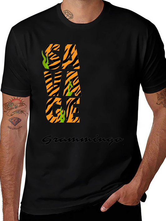 Savage Graphic Tee - Tiger Print