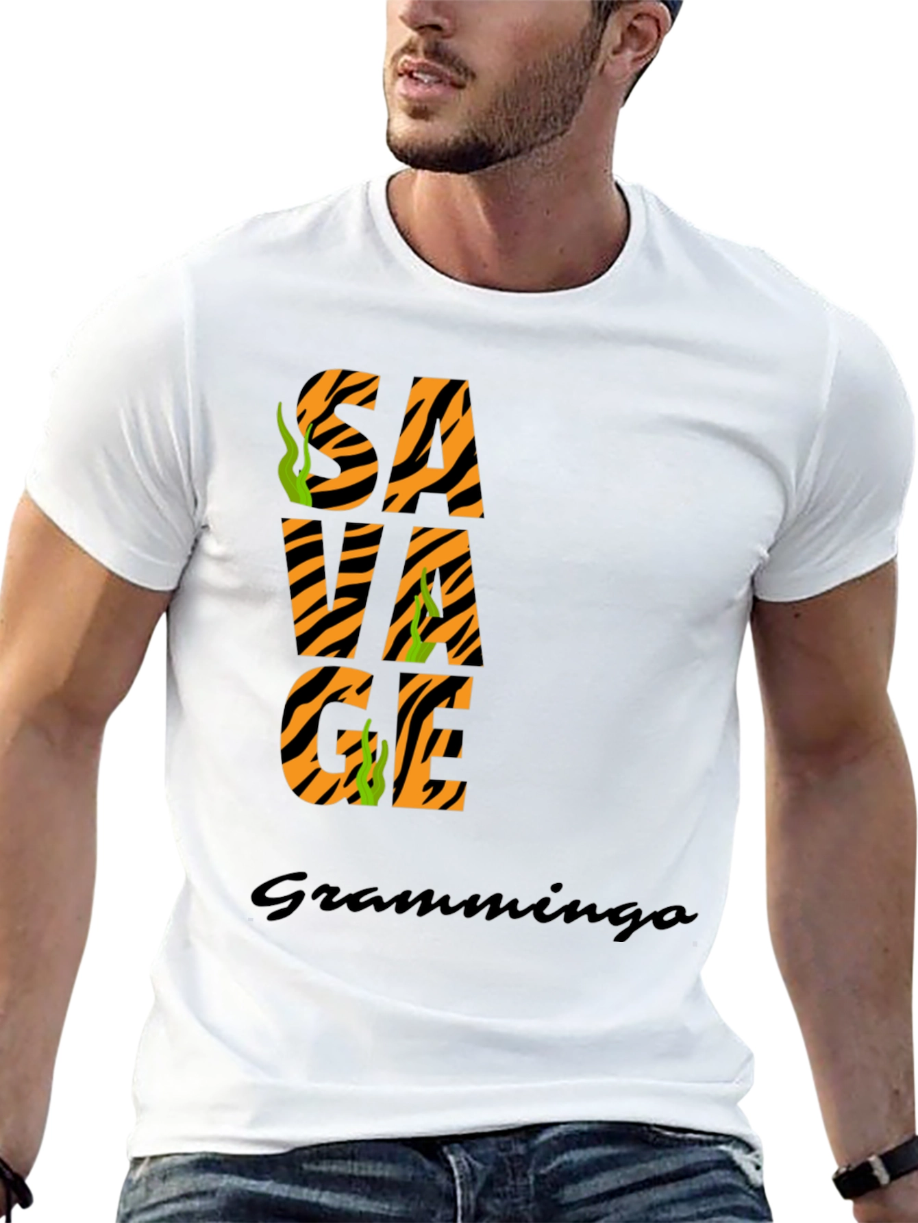 Savage Graphic Tee - Tiger Print