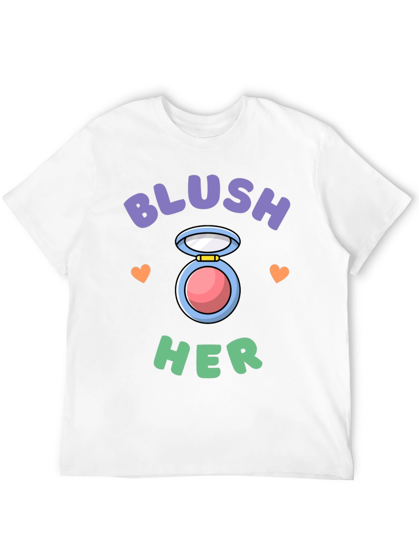 Blush Her Graphic Tee - Cute Makeup Lover T-Shirt