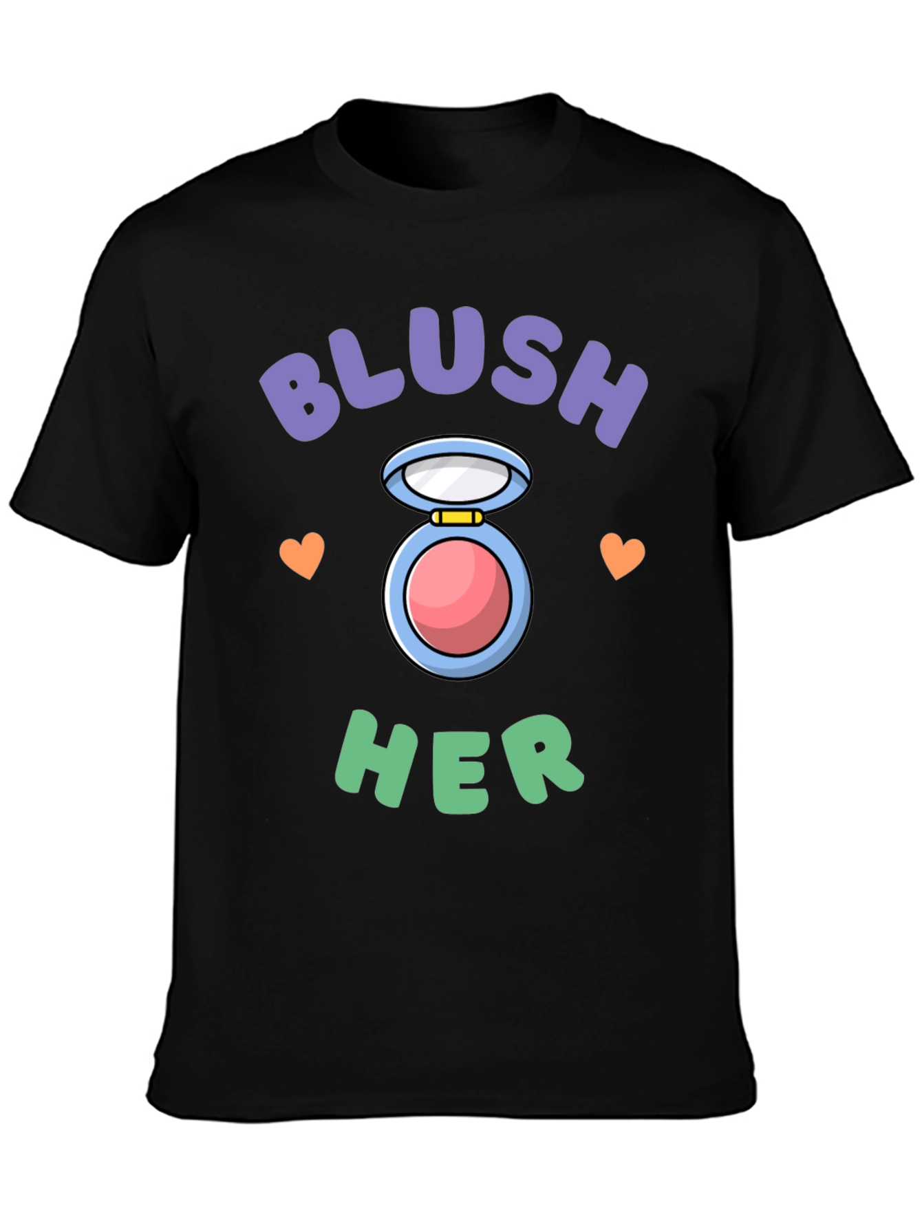 Blush Her Graphic Tee - Cute Makeup Lover T-Shirt
