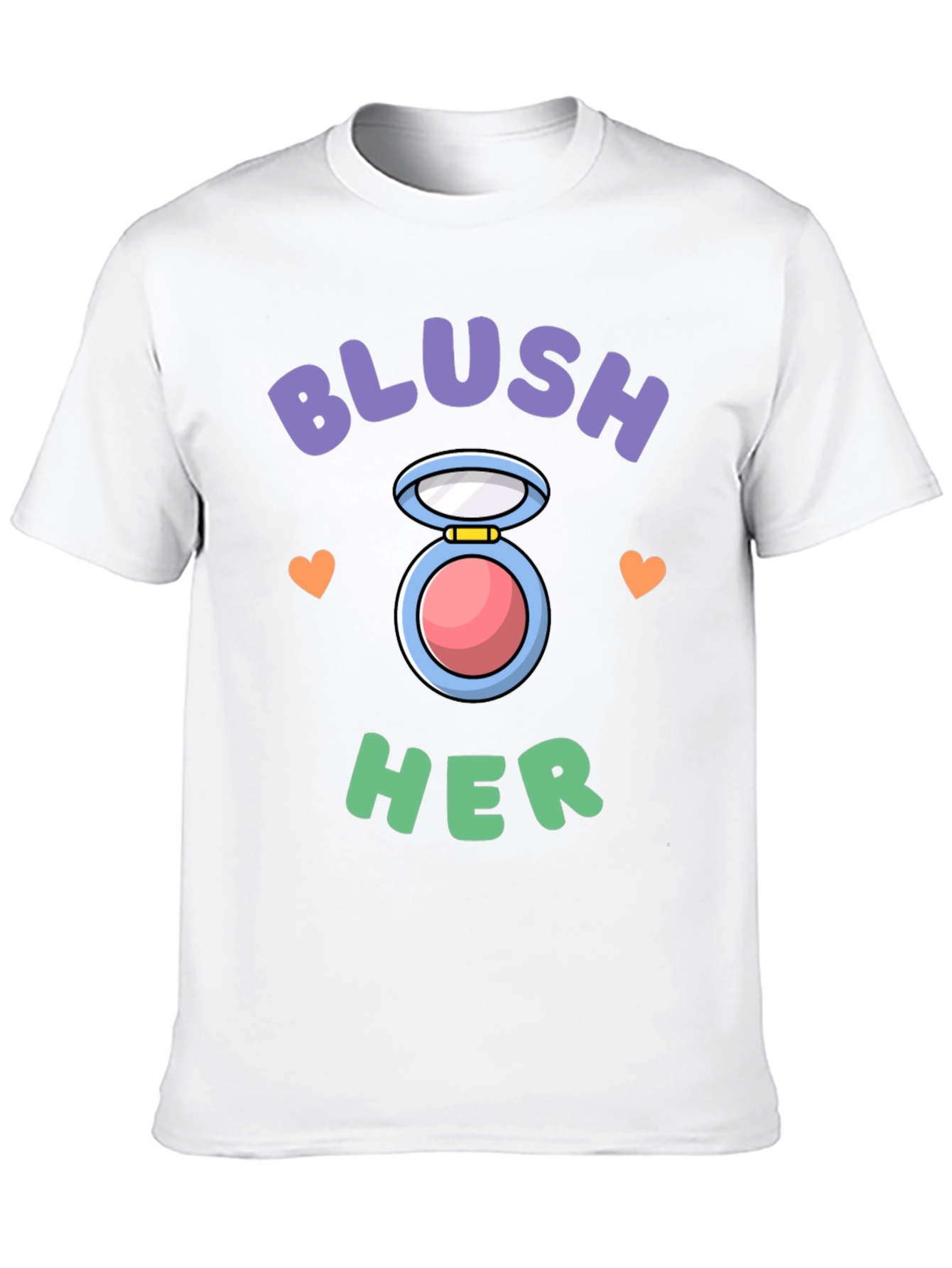 Blush Her Graphic Tee - Cute Makeup Lover T-Shirt