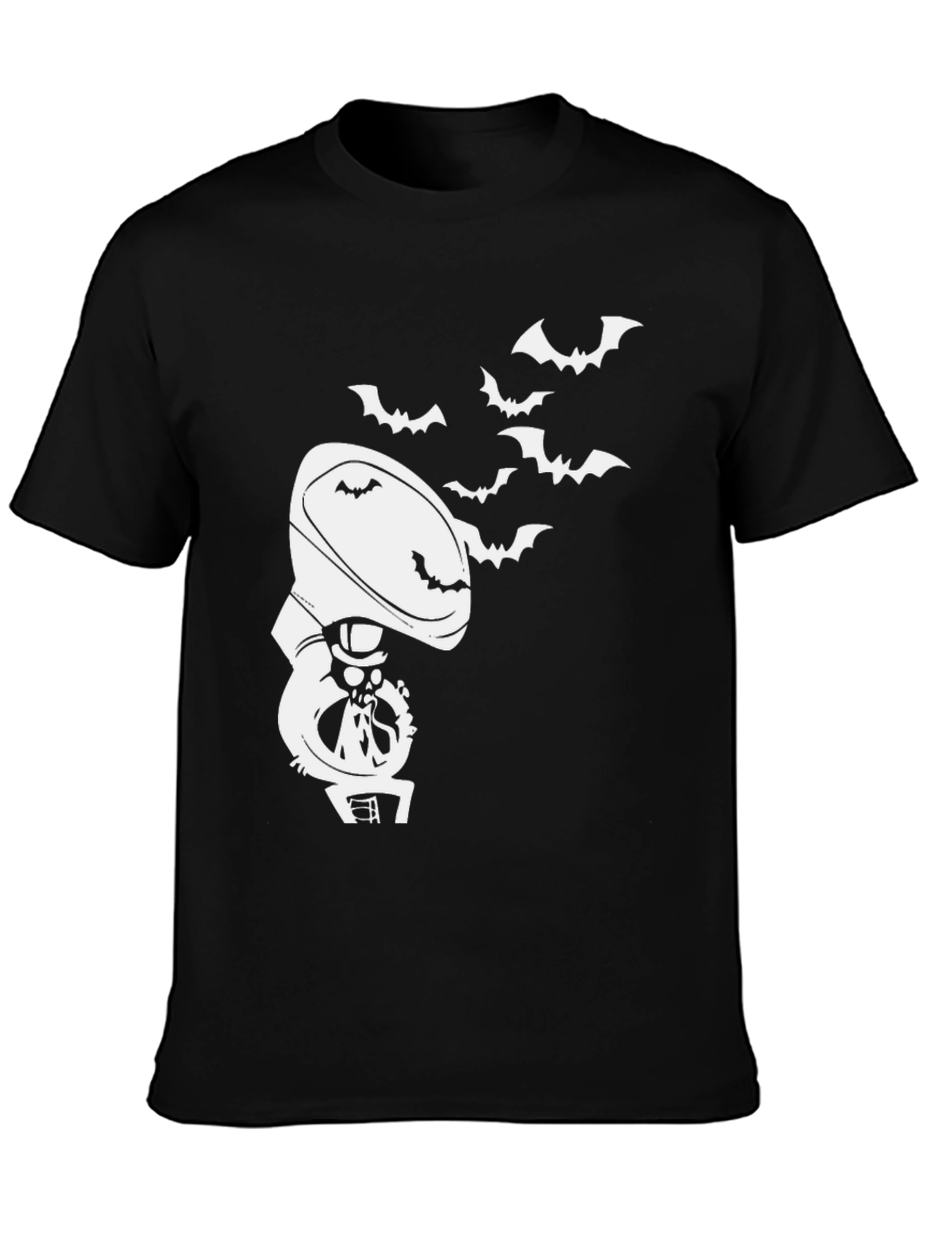 Halloween Phonograph Bat Graphic Tee