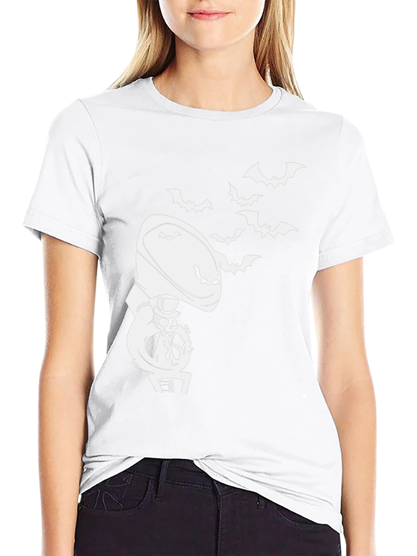 Halloween Phonograph Bat Graphic Tee