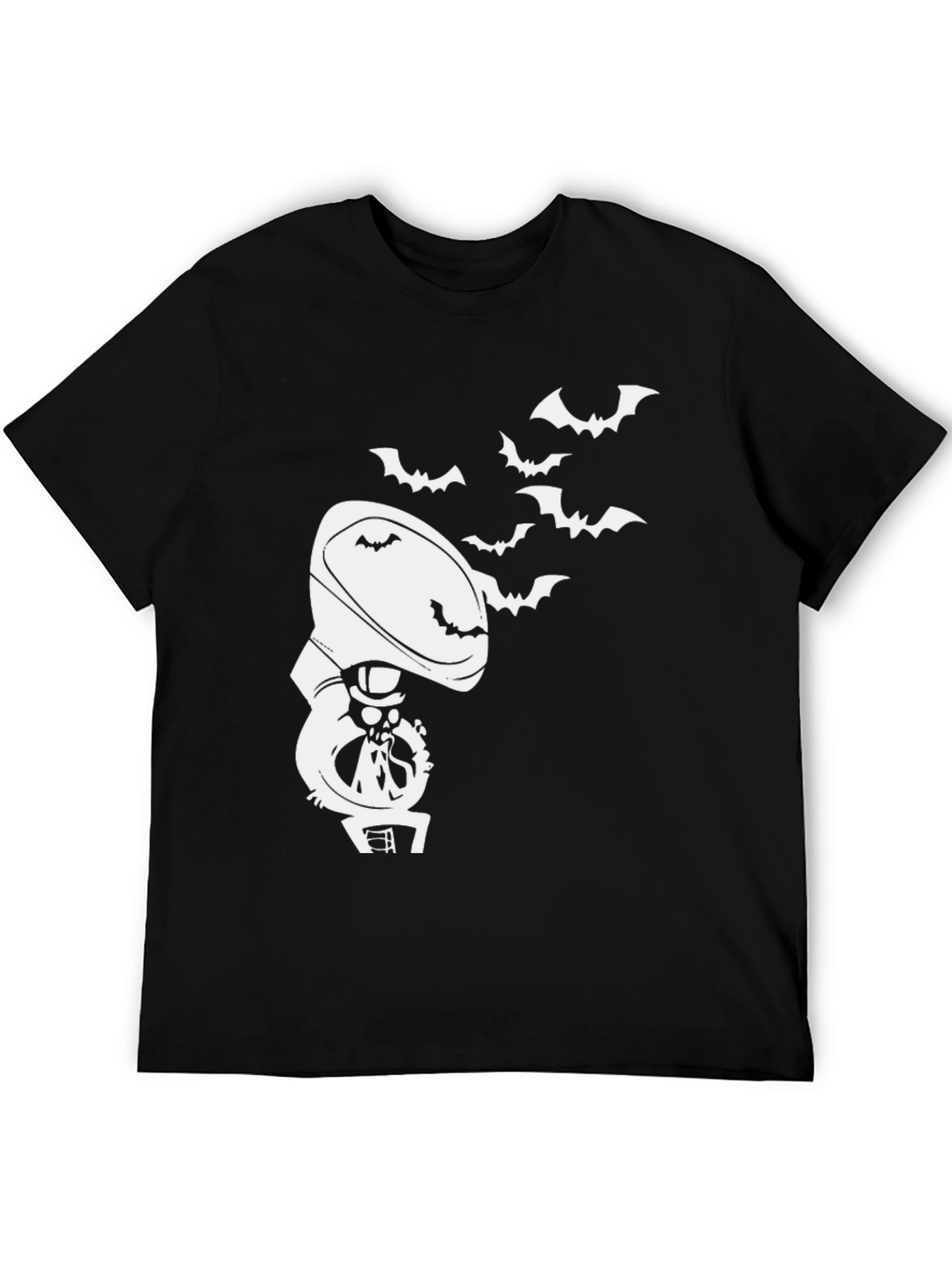 Halloween Phonograph Bat Graphic Tee